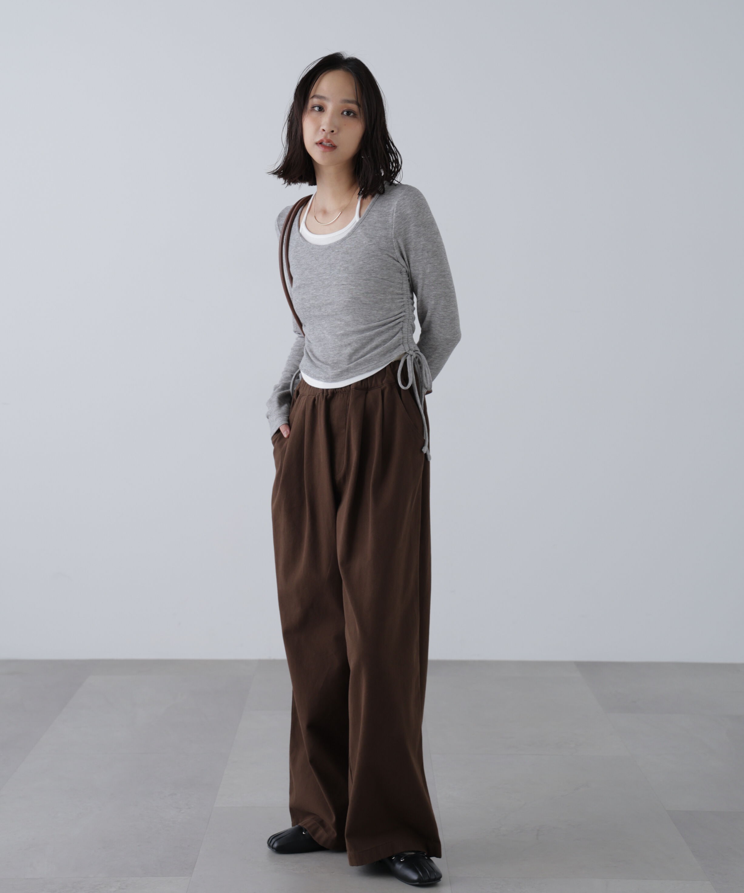  「ホルターネックレイヤードサイドドロストカットソー」|Tシャツ・カットソー|