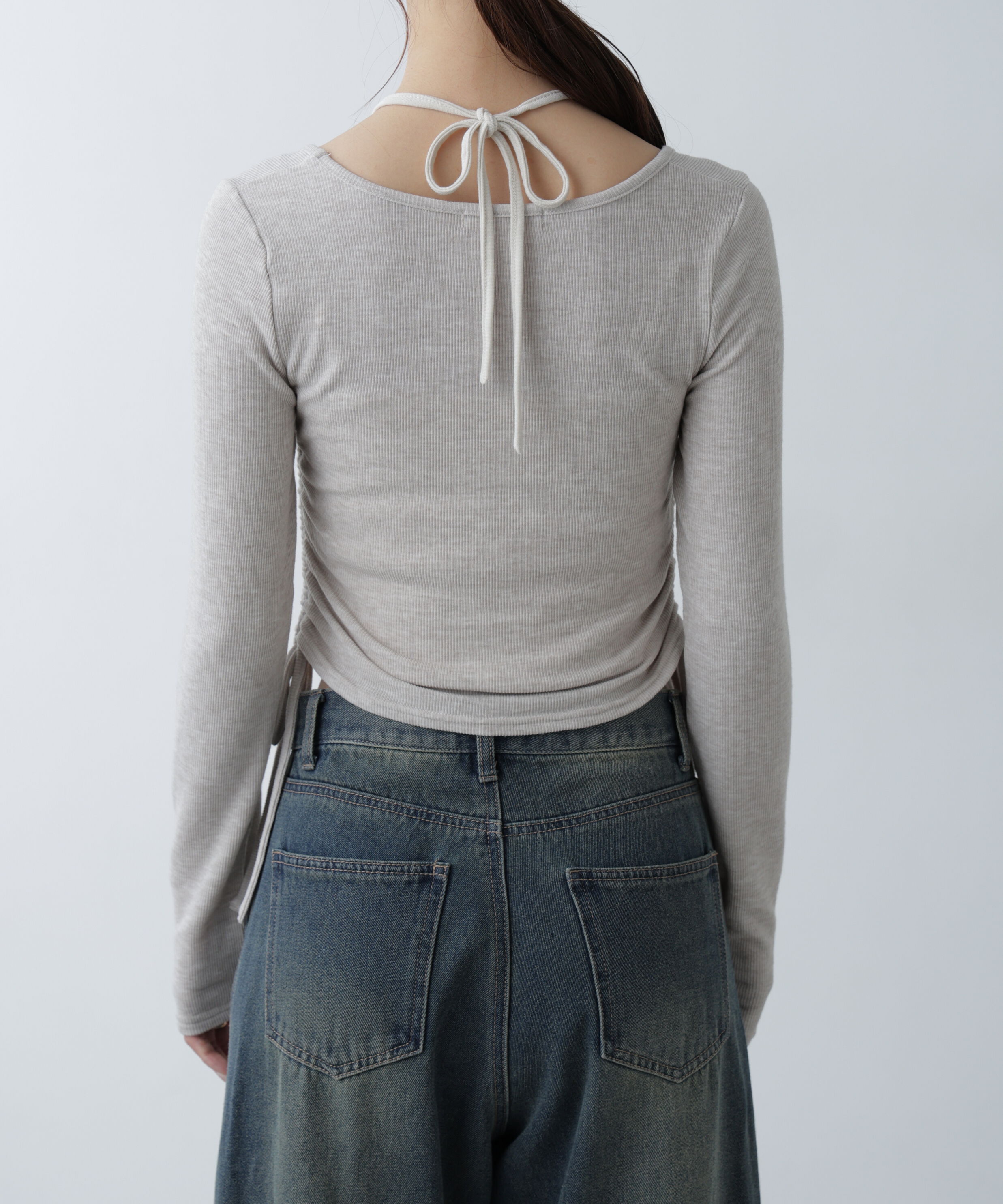  「ホルターネックレイヤードサイドドロストカットソー」|Tシャツ・カットソー|