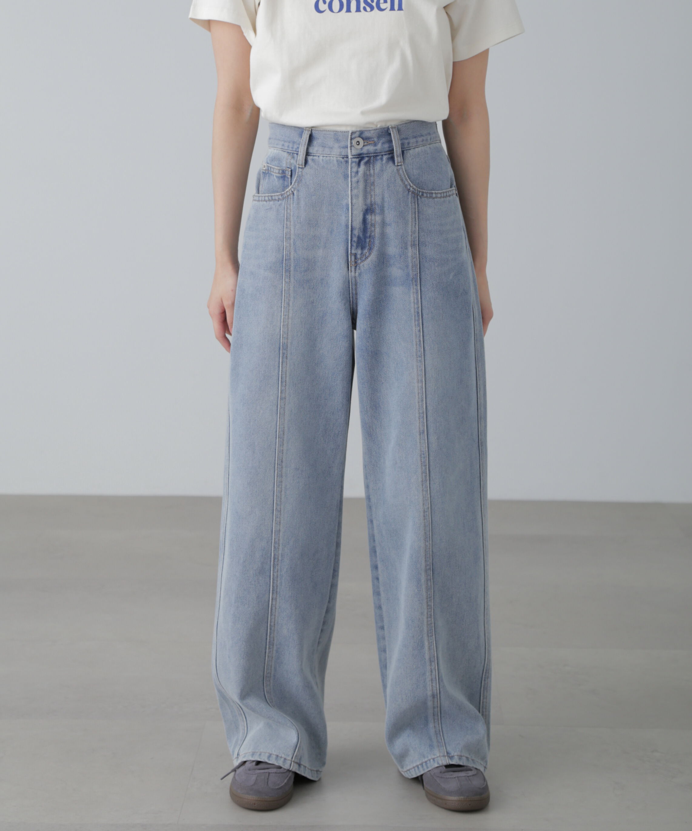  「ワイドストレートカラーパンツ」|その他|インディゴ3