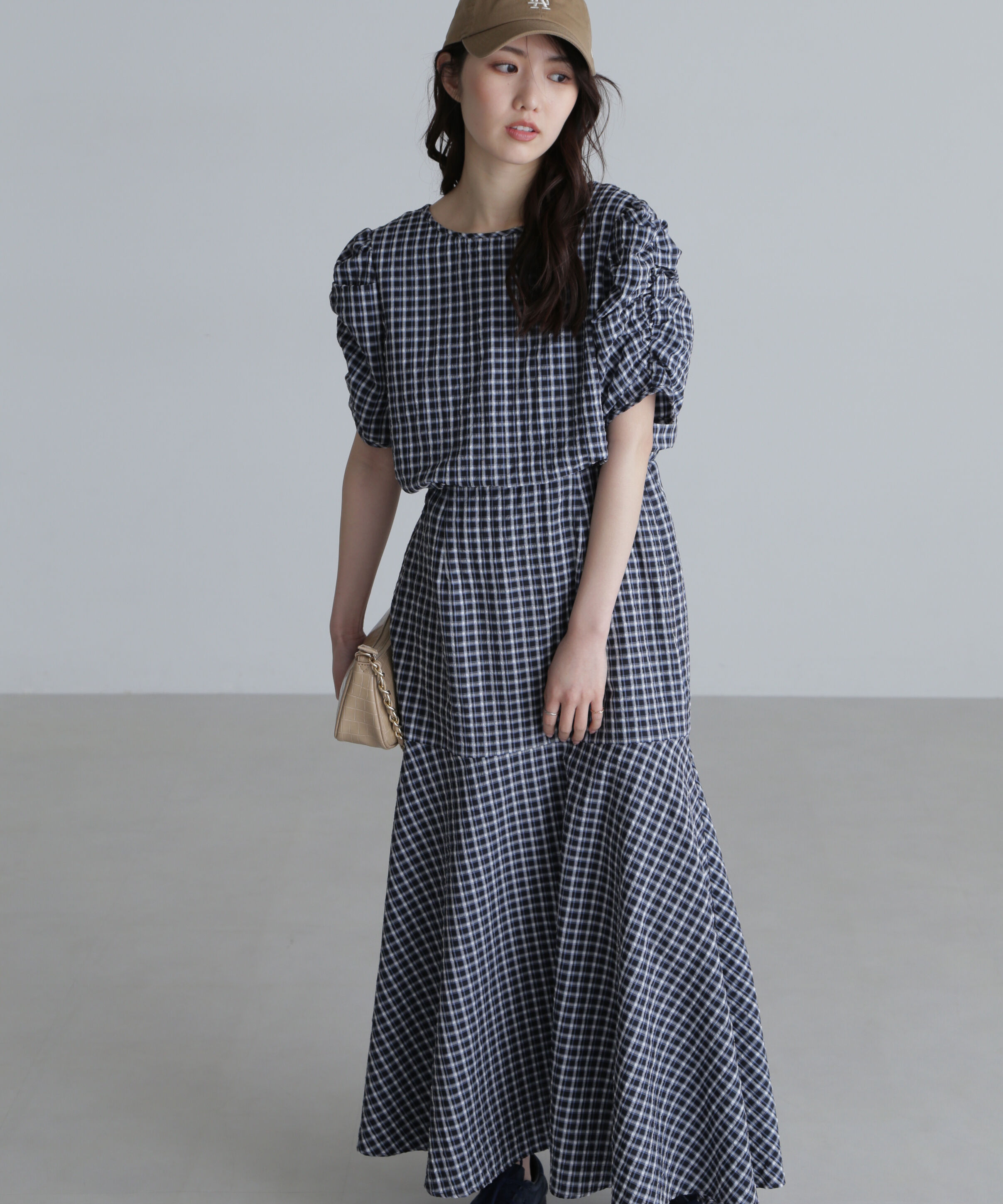  「前後２ＷＡＹボリュームスリーブワンピース」|ワンピース|