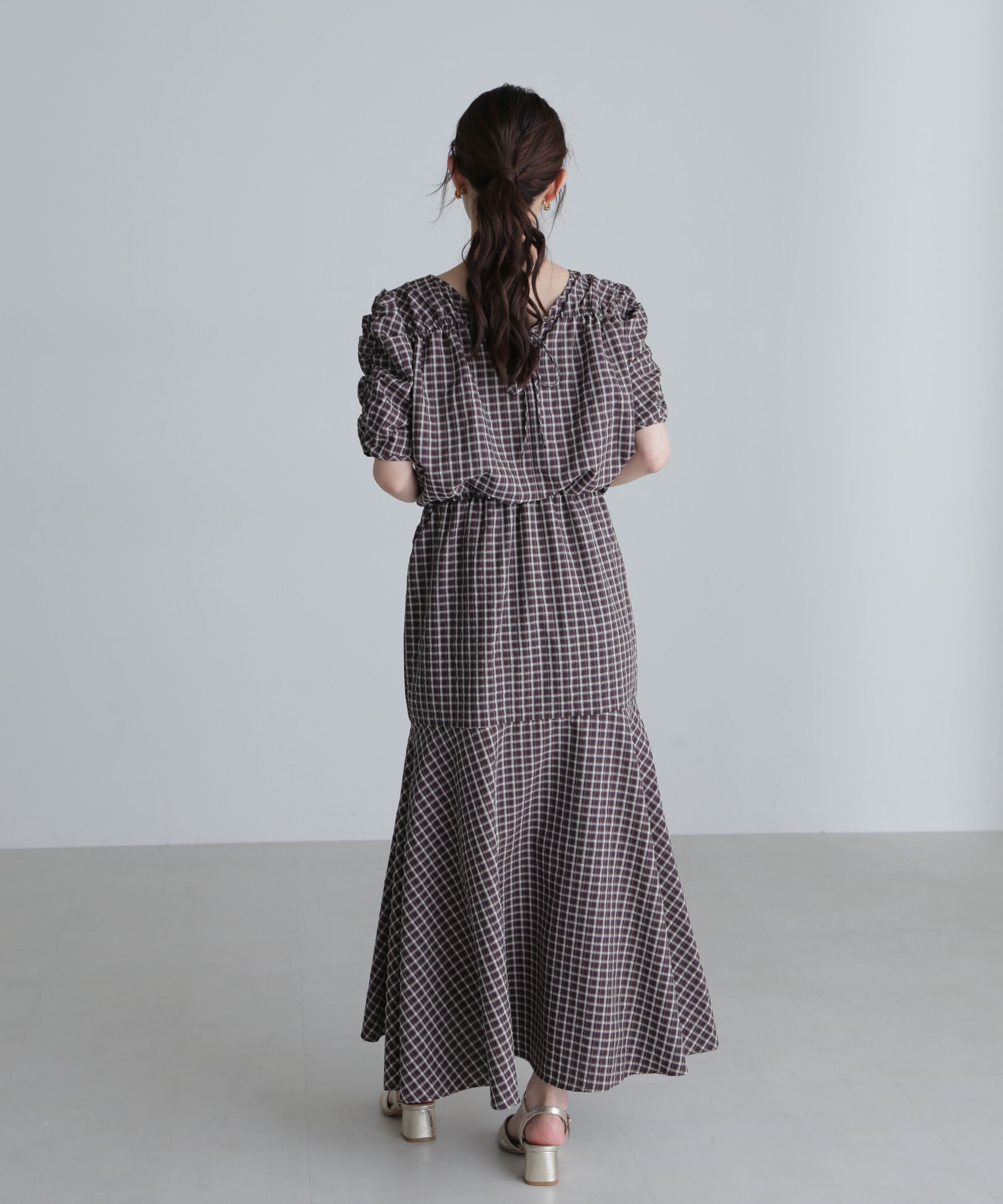  「前後２ＷＡＹボリュームスリーブワンピース」|ワンピース|