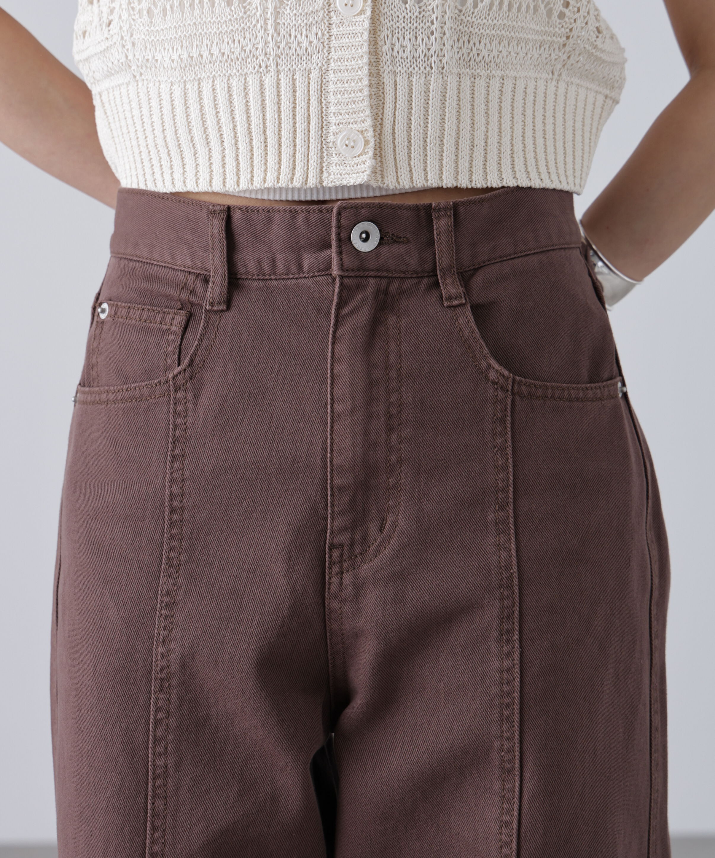  「ワイドストレートカラーパンツ」|その他|