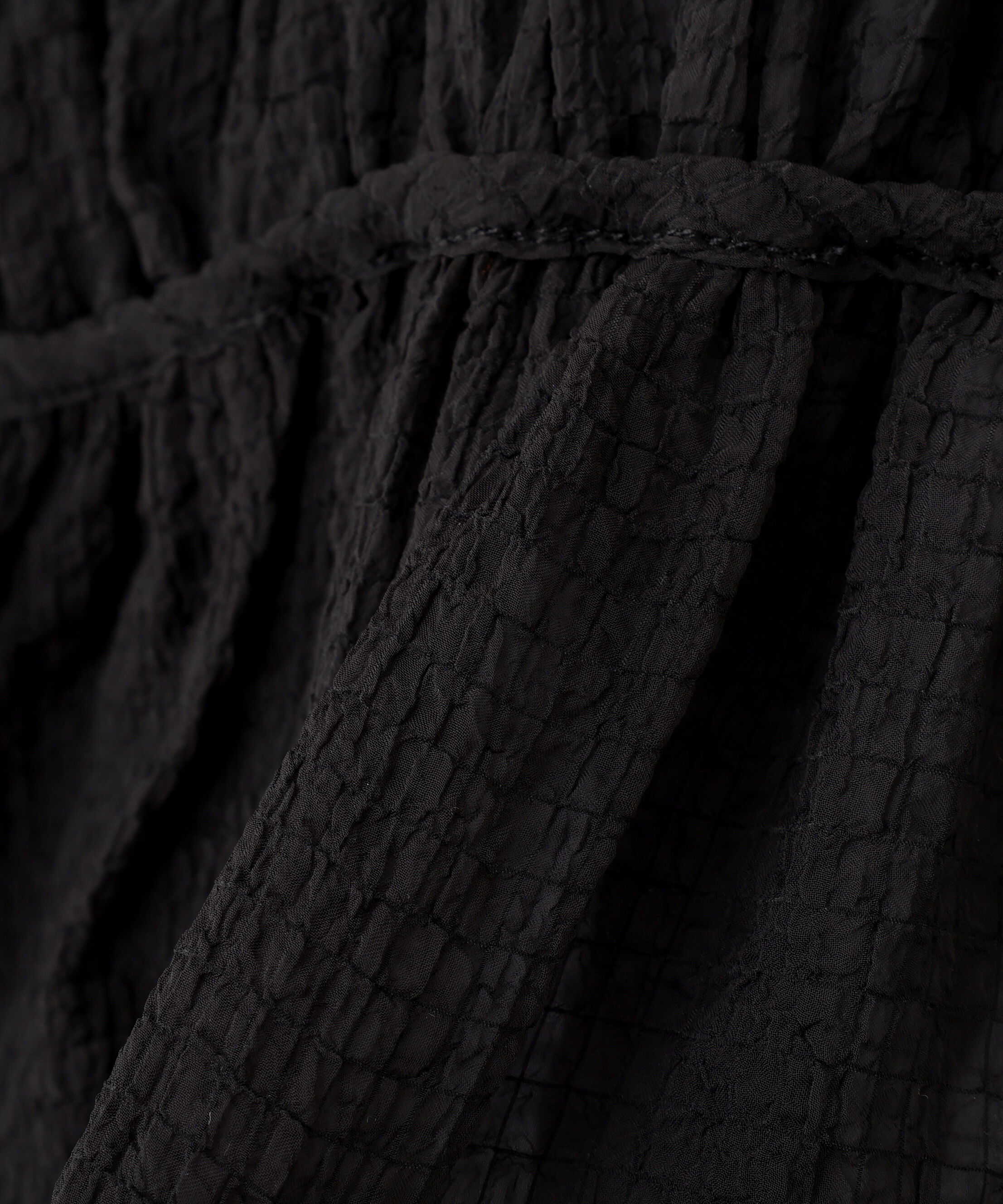  「シアーチェックギャザーリボン開きブラウス」|シャツ・ブラウス|