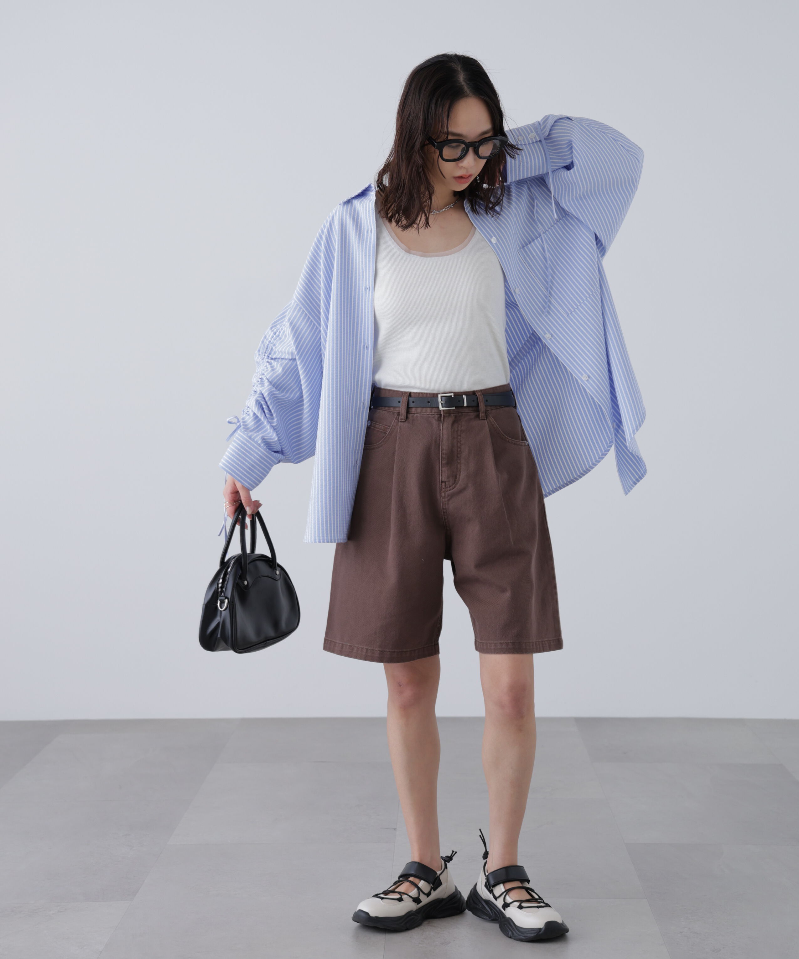  「タックハーフデニムパンツ」|その他|