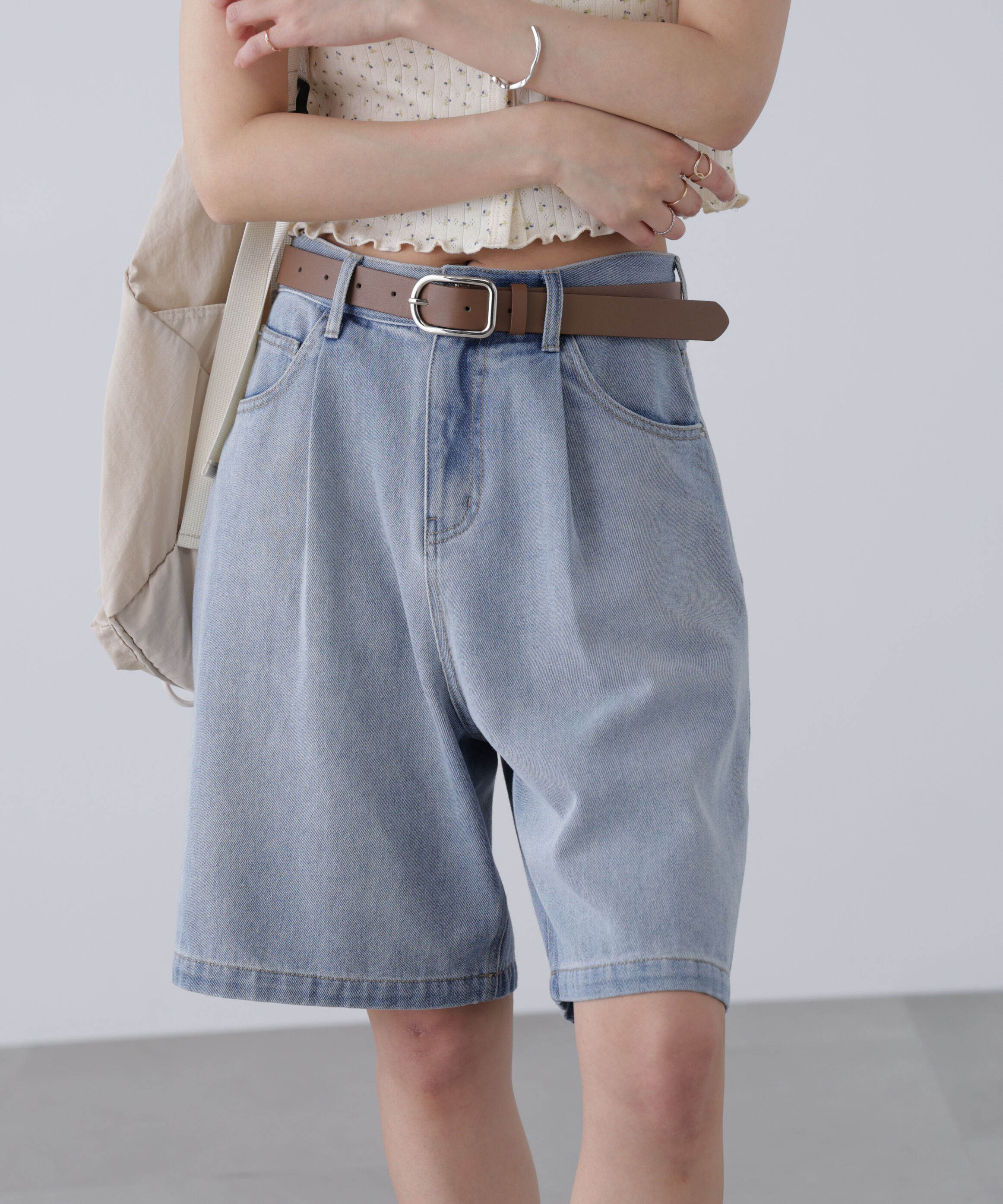  「タックハーフデニムパンツ」|その他|ブリーチオー 1