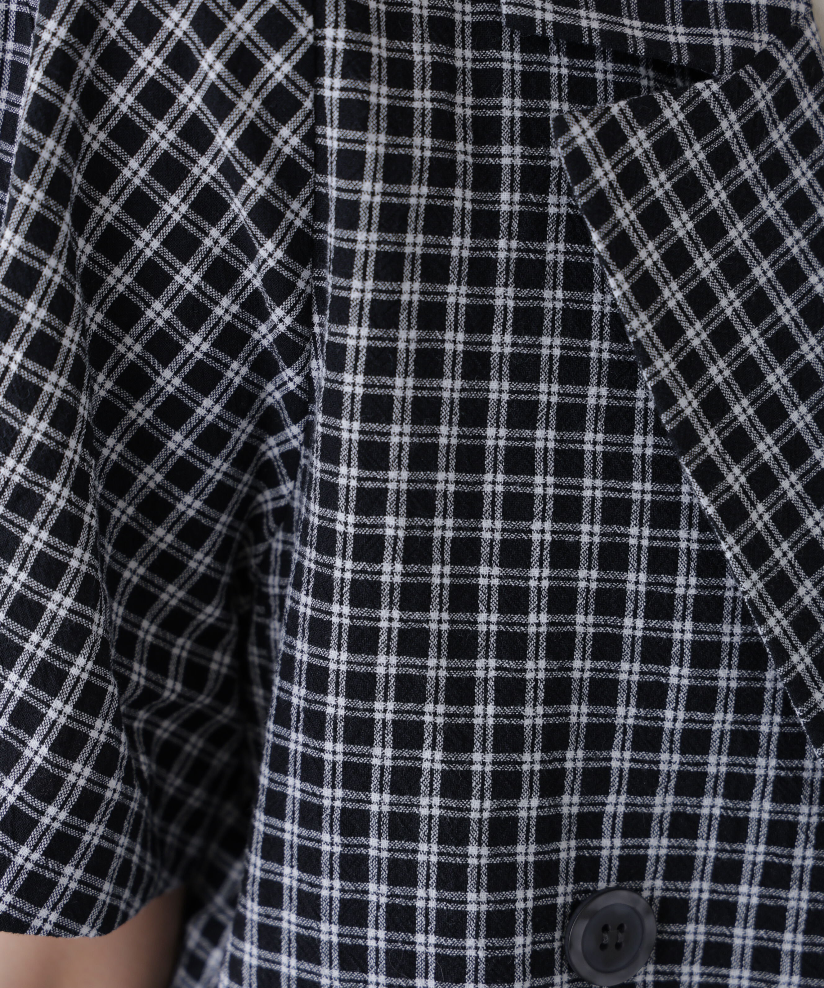  「袖コクーンダブルブレストハーフジャケット」|その他|