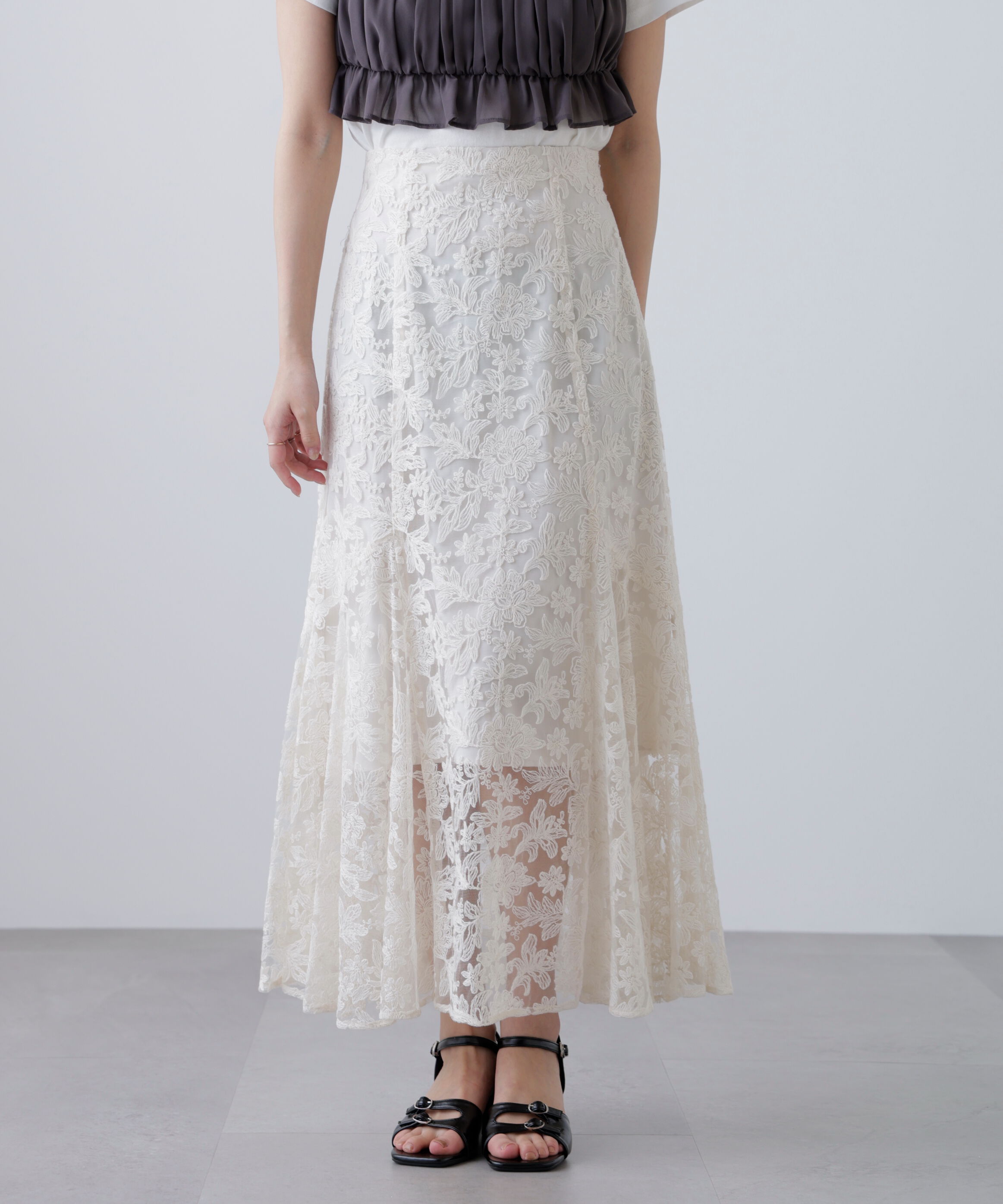  「アソートサイドフレアマーメイドスカート」|スカート|