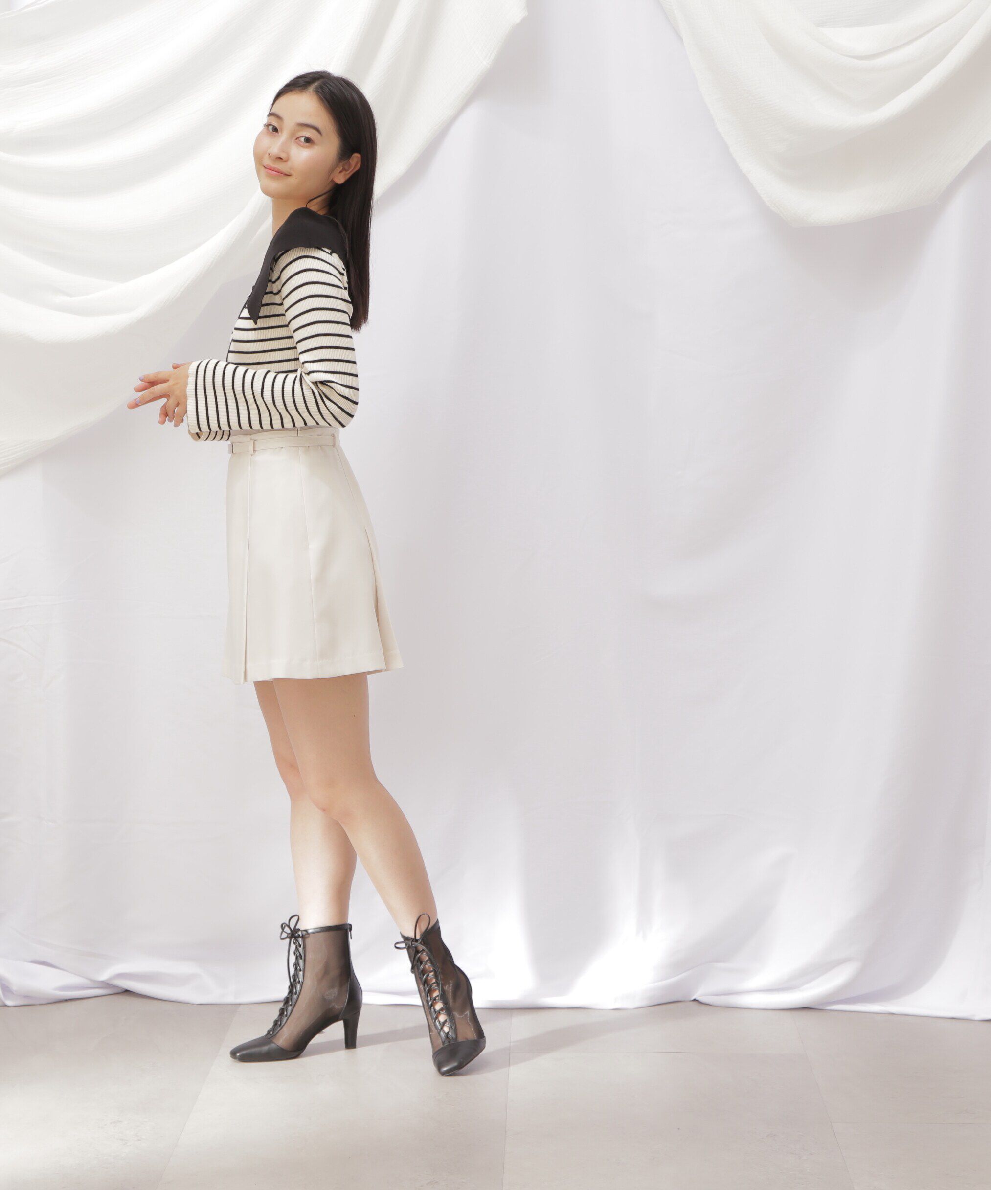  「◇ビッグカラーフロントZIPカーディガン」|ニット・セーター|