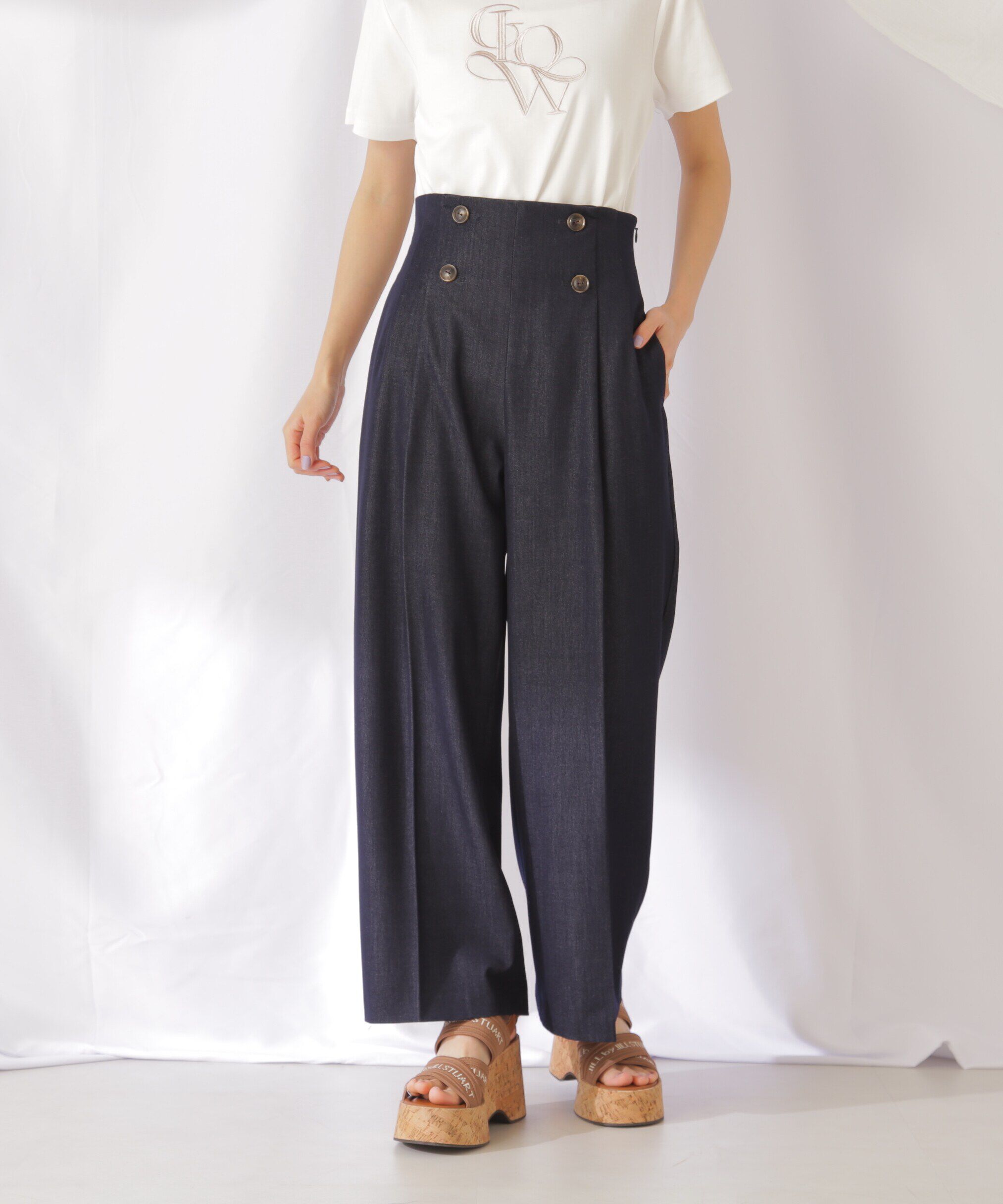  「スコッチ釦ワイドパンツ」|その他|