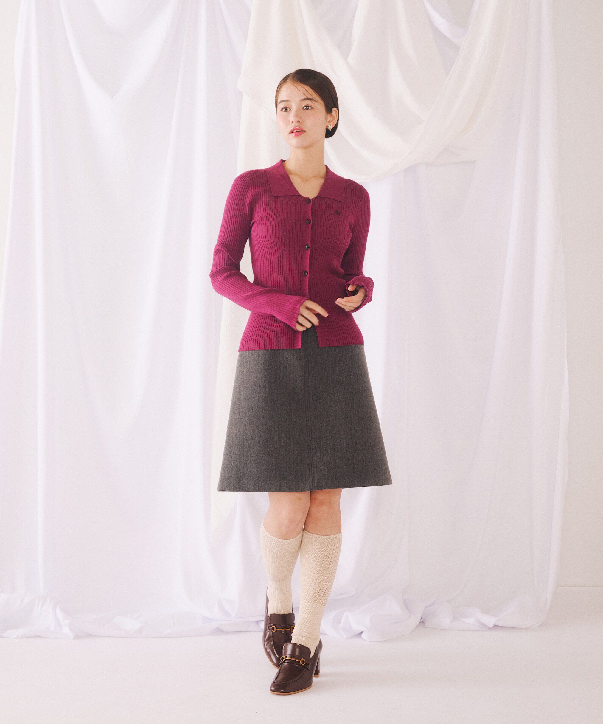  「ボンディングAラインスカ―ト」|スカート|