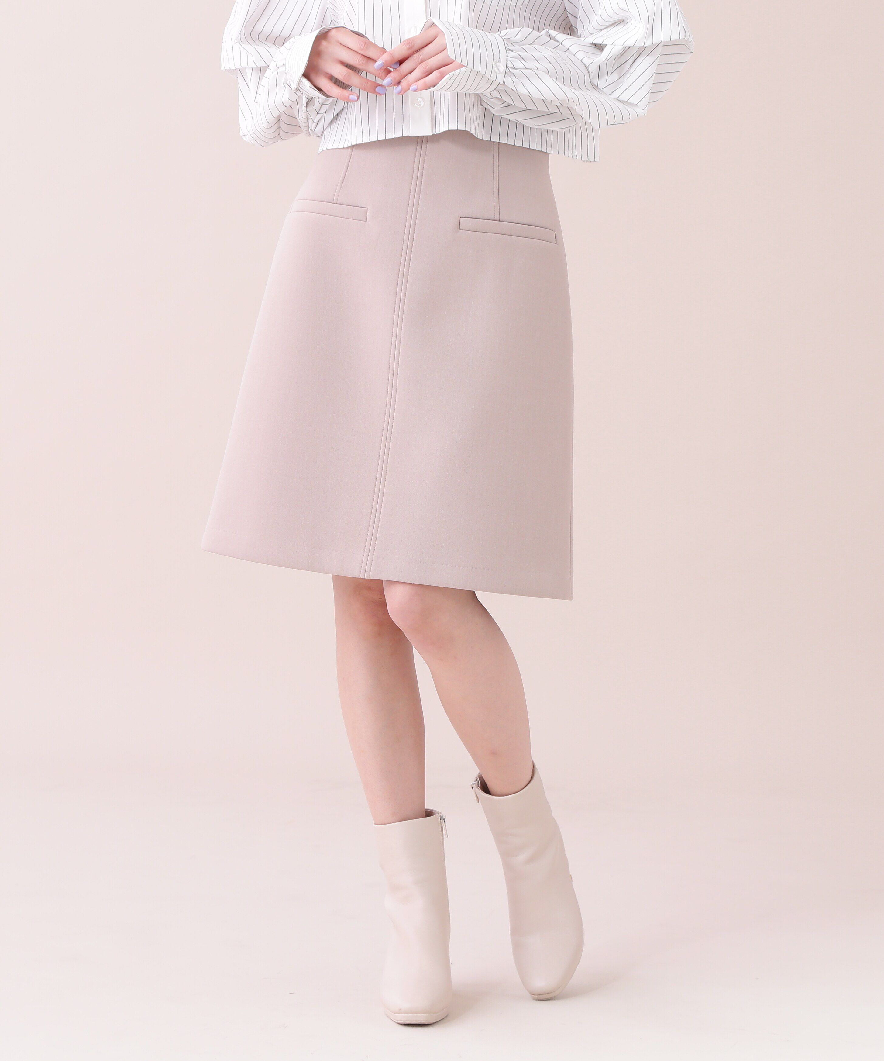  「ボンディングAラインスカ―ト」|スカート|