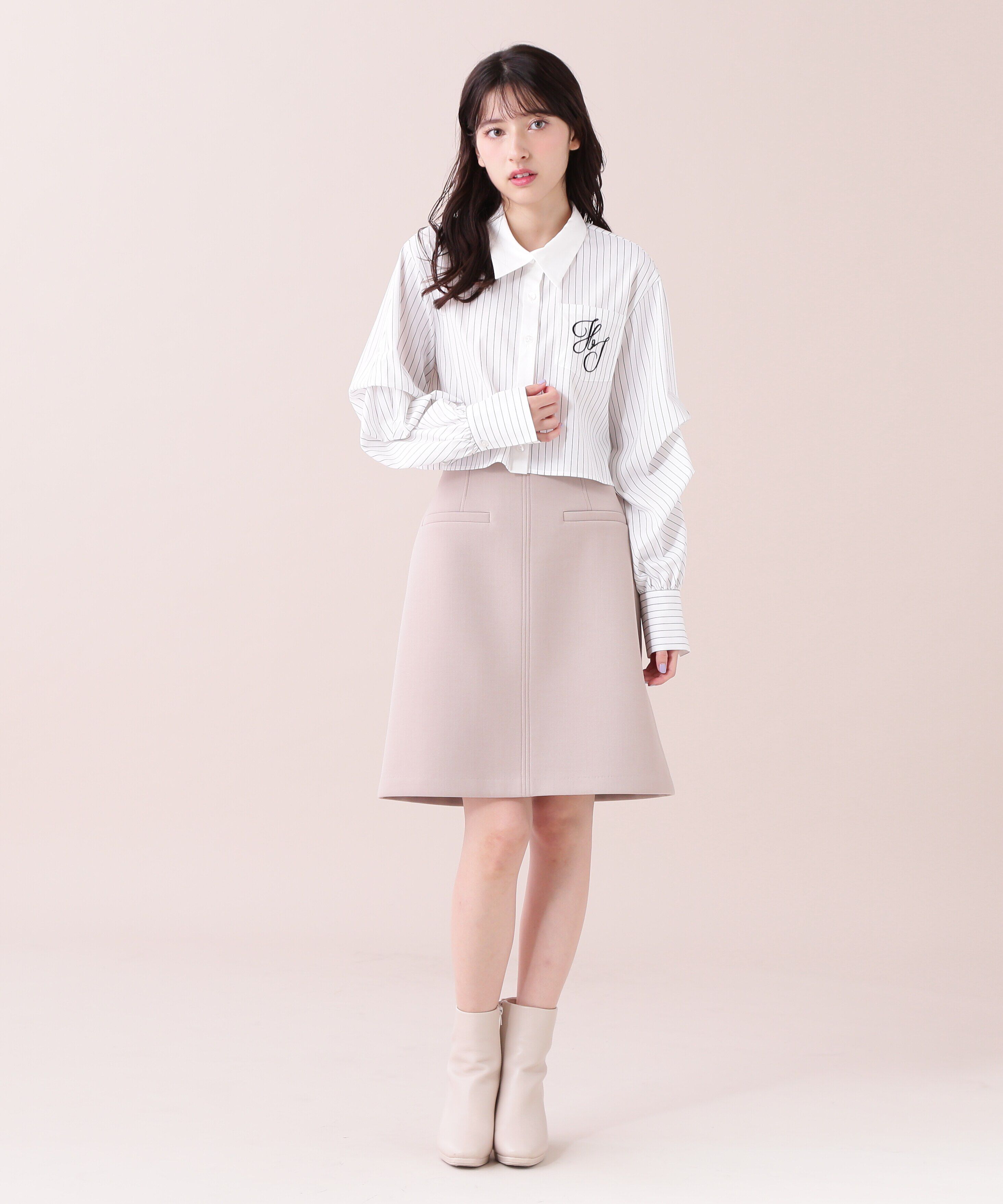  「ボンディングAラインスカ―ト」|スカート|