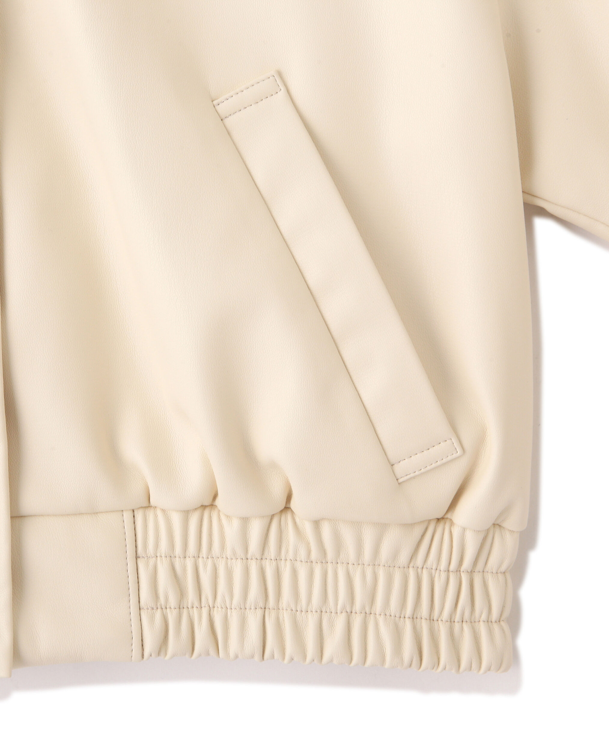  「フェイクレザーショートブルゾン」|その他|