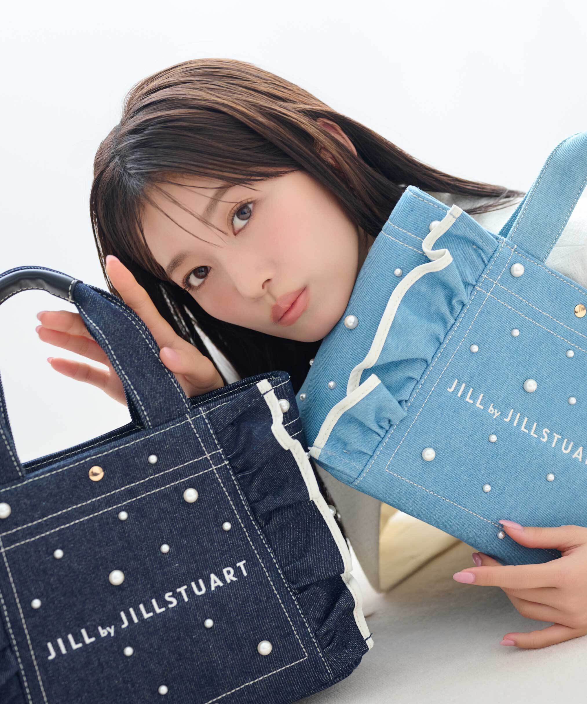  「3Dパールフリルトートバッグ」|その他|インディゴ