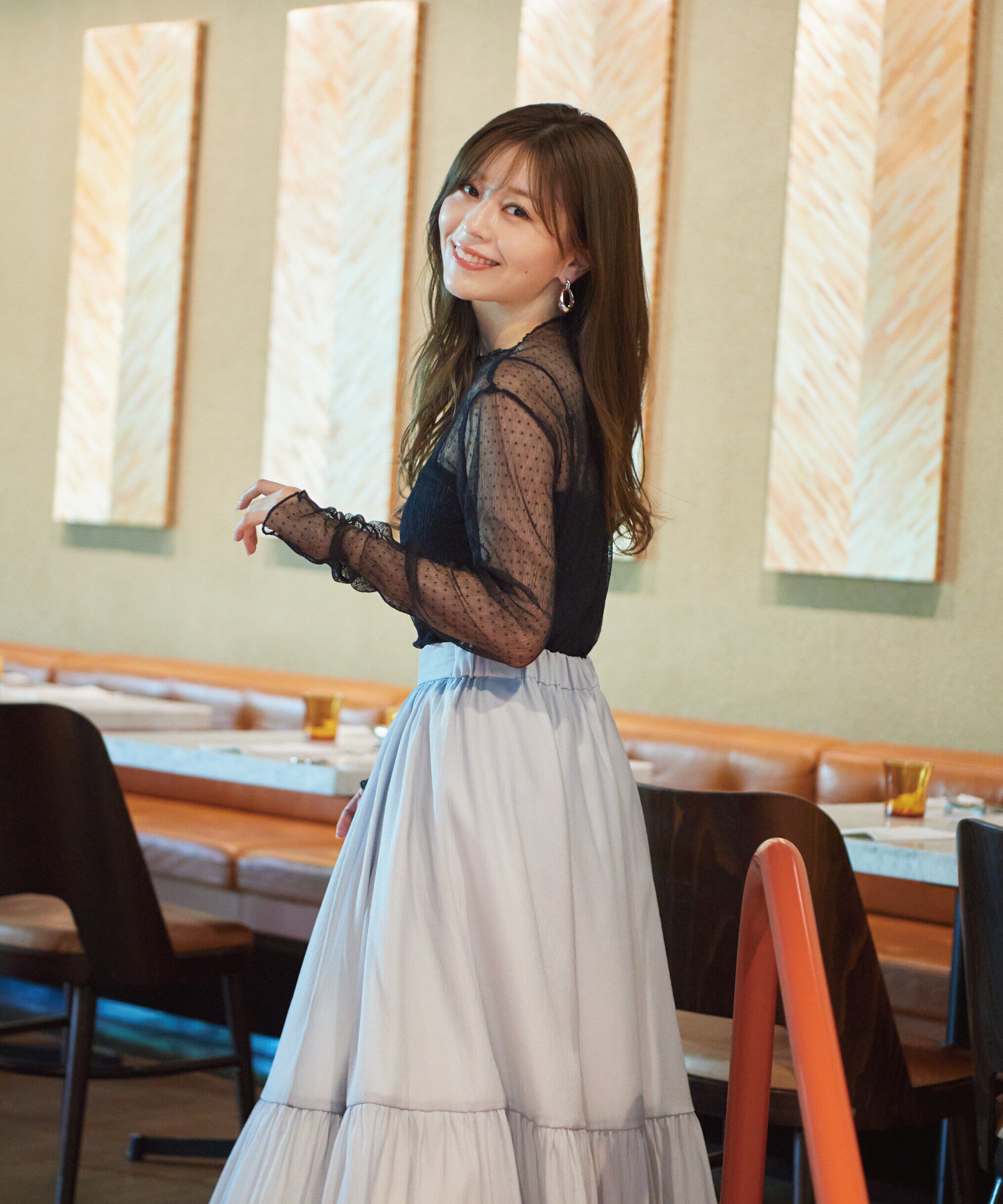 PROPORTION BODY DRESSING「チュールドットトップス24AW」|Tシャツ・カットソー|ブラック