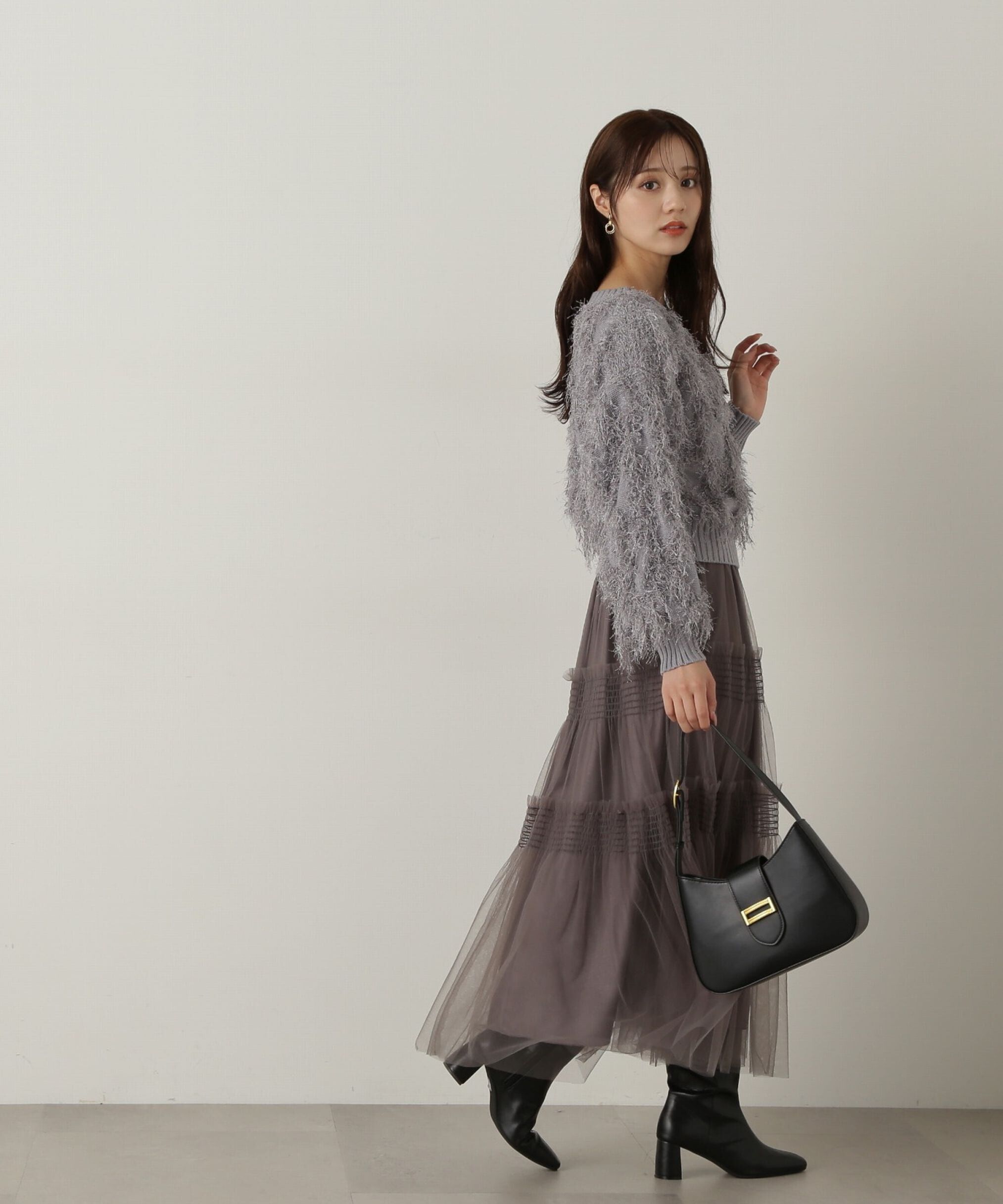 PROPORTION BODY DRESSING「チュールシャーリングティアードスカート」|スカート|