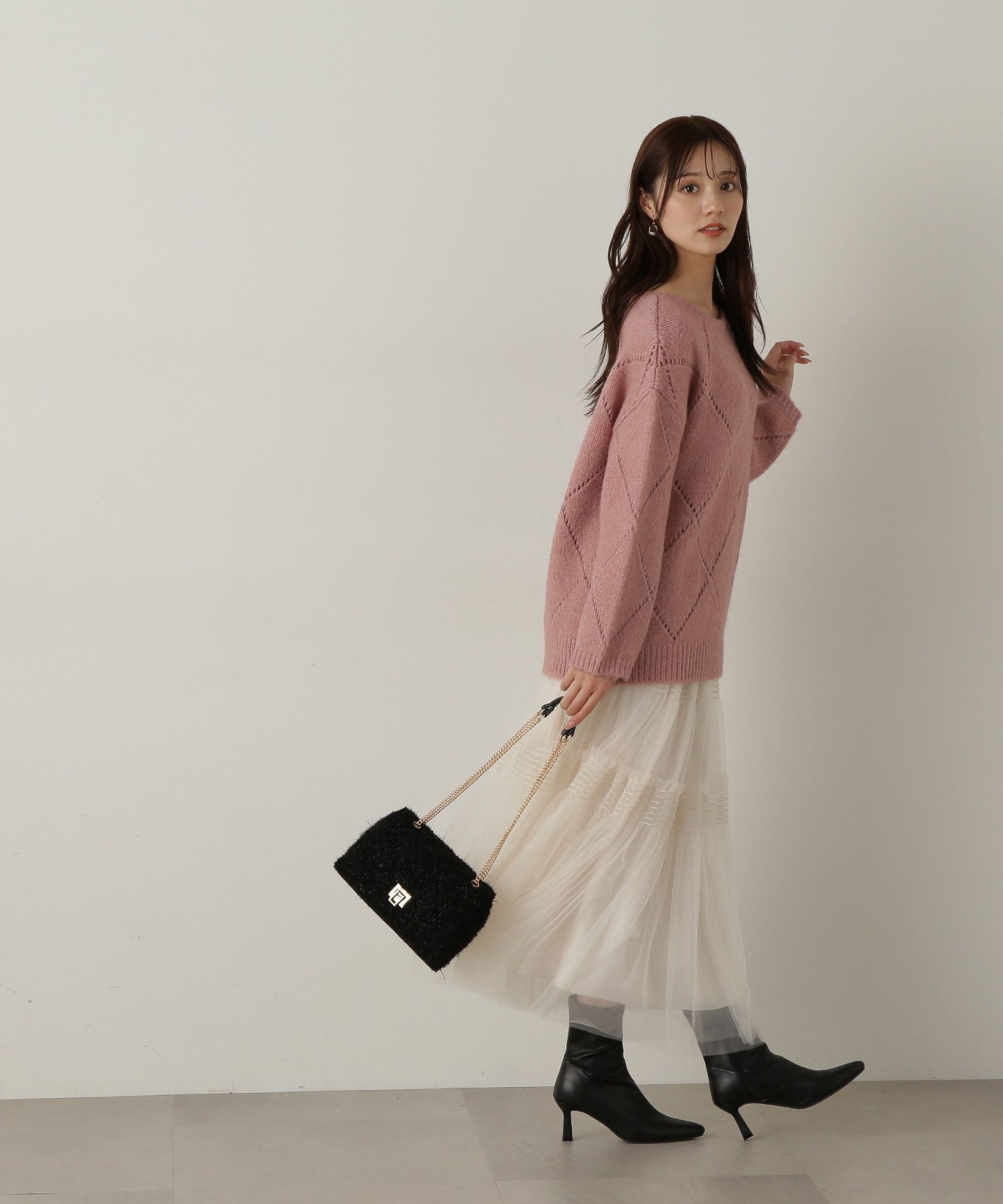 PROPORTION BODY DRESSING「チュールシャーリングティアードスカート」|スカート|