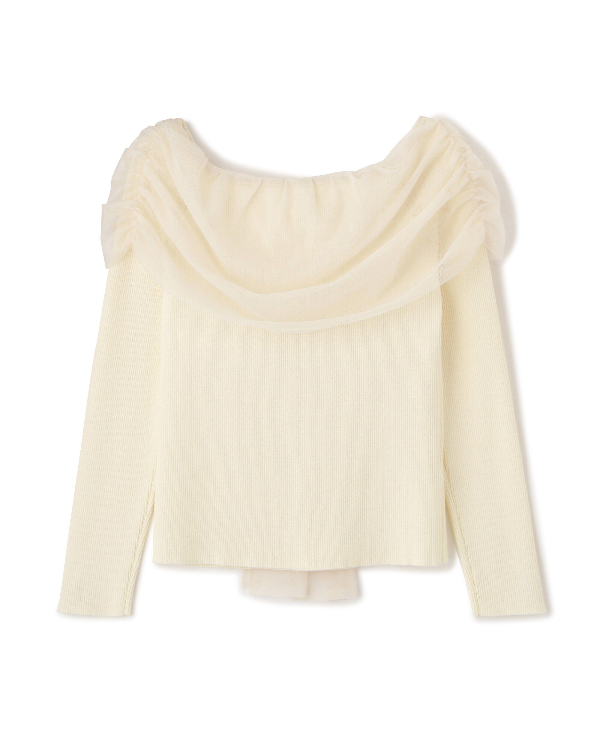 PROPORTION BODY DRESSING「前後2wayチュールオフショルニット」|ニット・セーター|