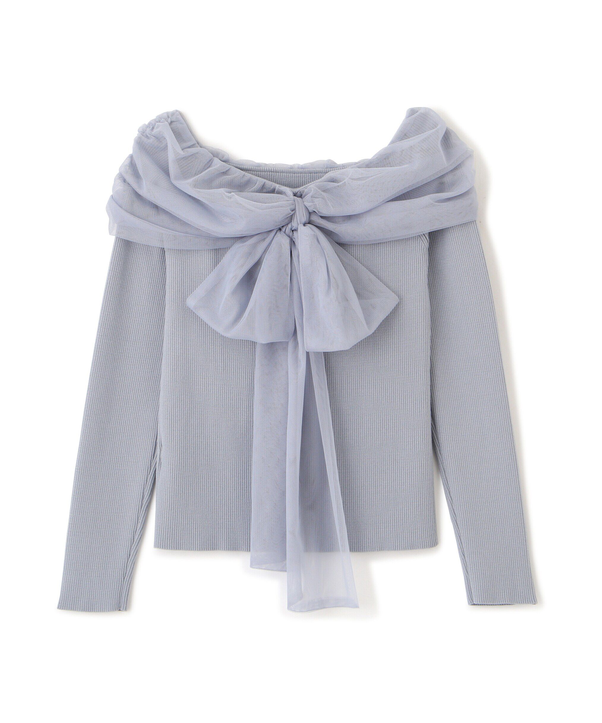 PROPORTION BODY DRESSING「前後2wayチュールオフショルニット」|ニット・セーター|