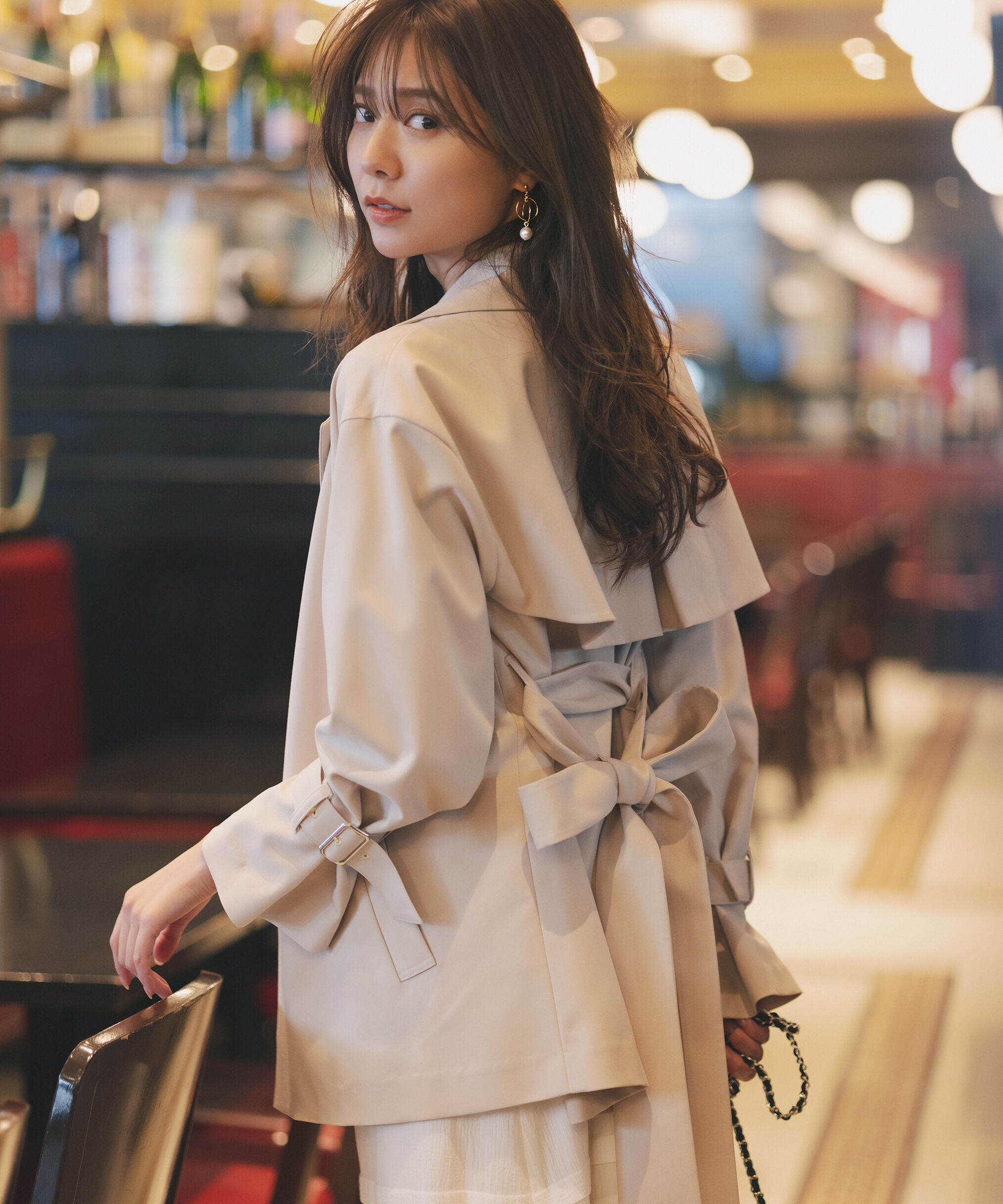 PROPORTION BODY DRESSING「ミドル丈ルーズトレンチコート」|ブルゾン・スタジャン|