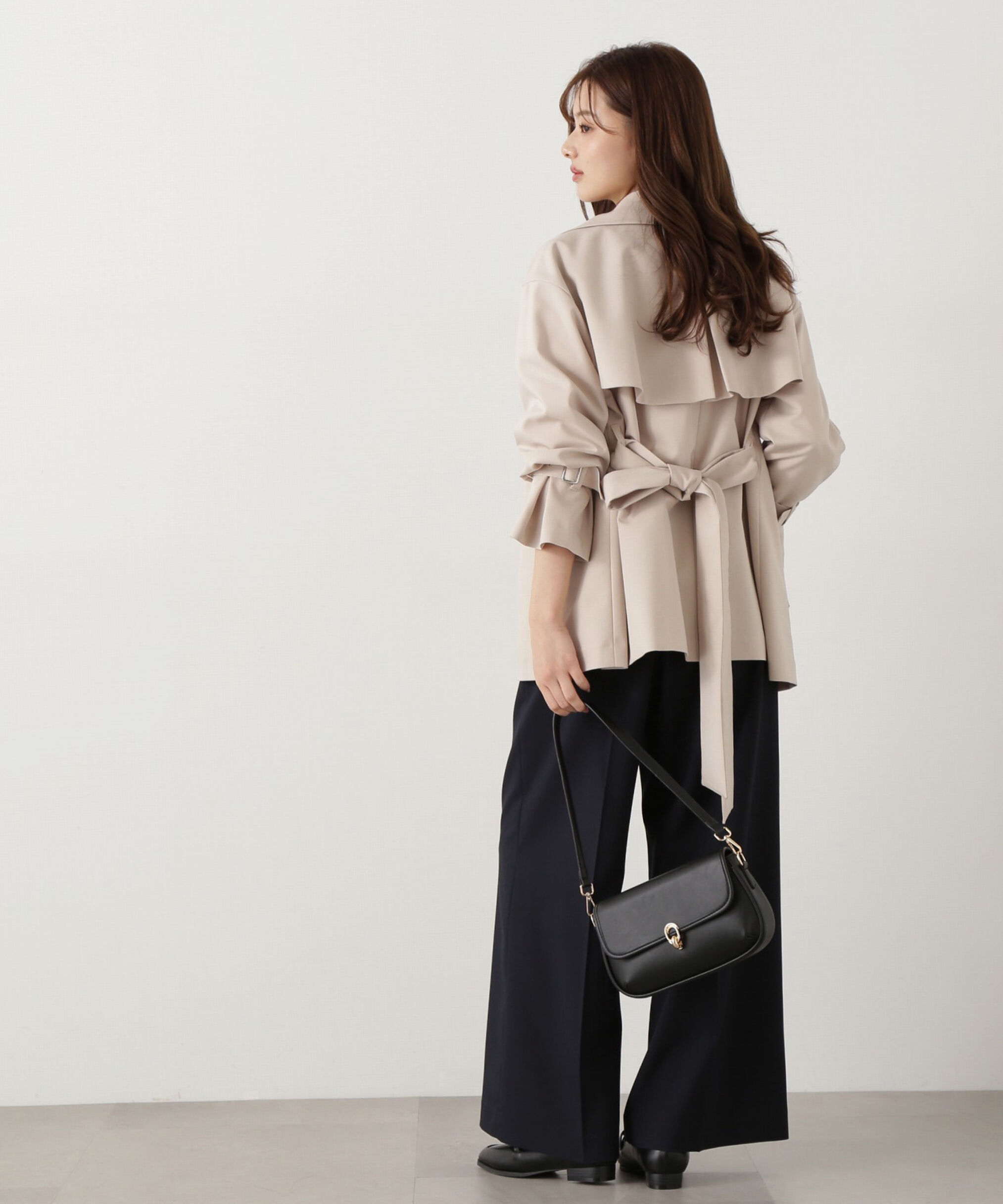 PROPORTION BODY DRESSING「ミドル丈ルーズトレンチコート」|ブルゾン・スタジャン|