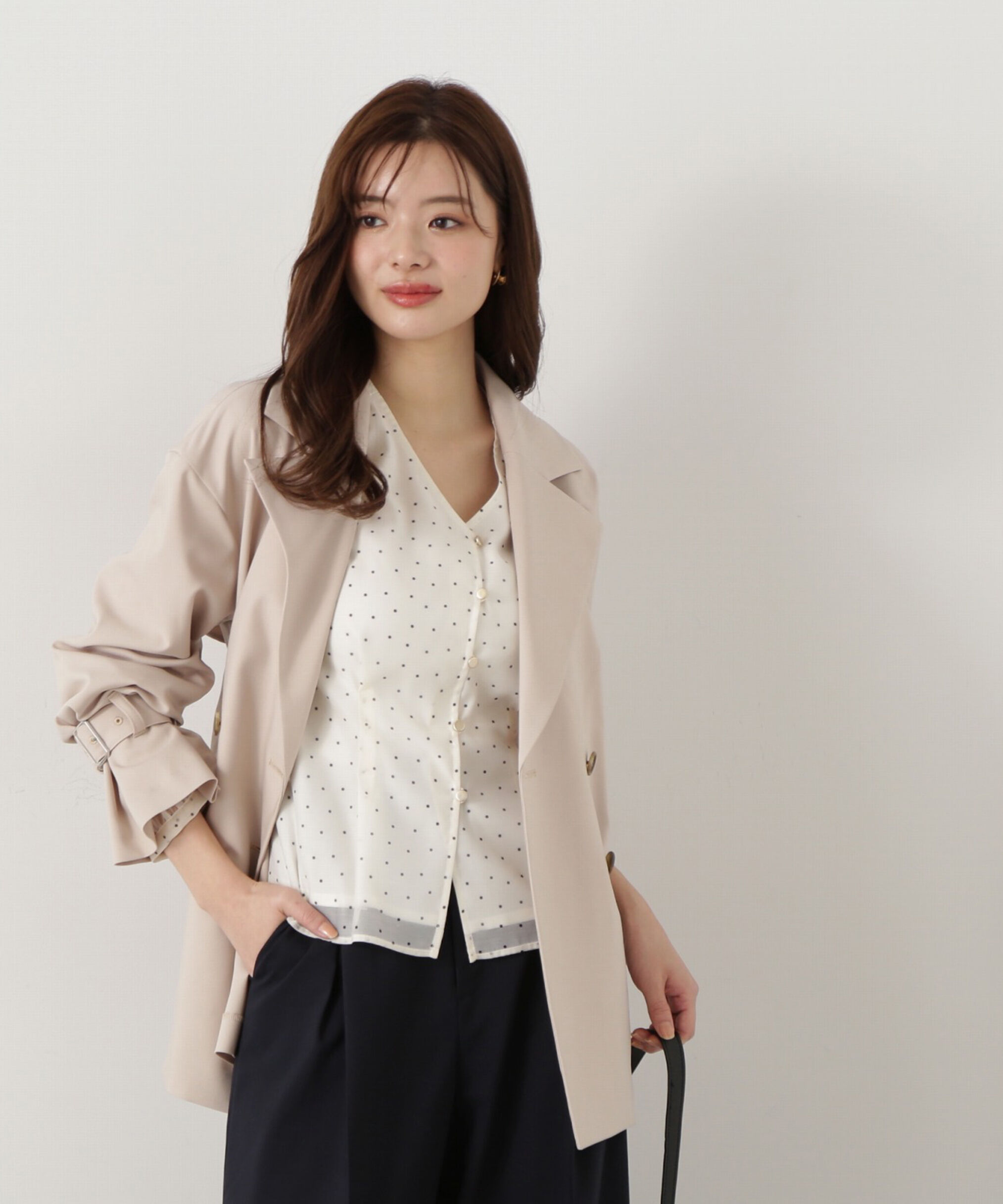 PROPORTION BODY DRESSING「ミドル丈ルーズトレンチコート」|ブルゾン・スタジャン|