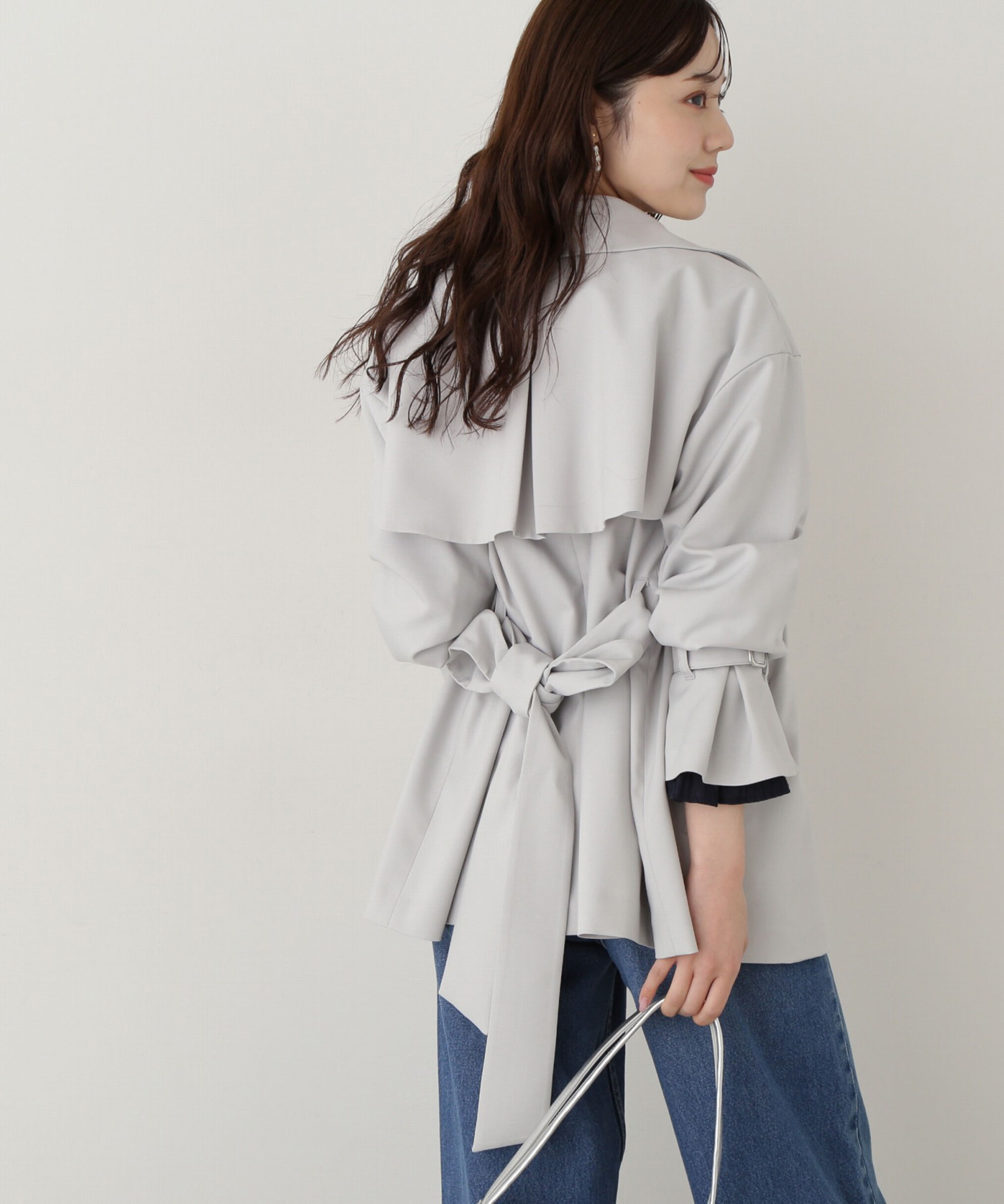 PROPORTION BODY DRESSING「ミドル丈ルーズトレンチコート」|ブルゾン・スタジャン|