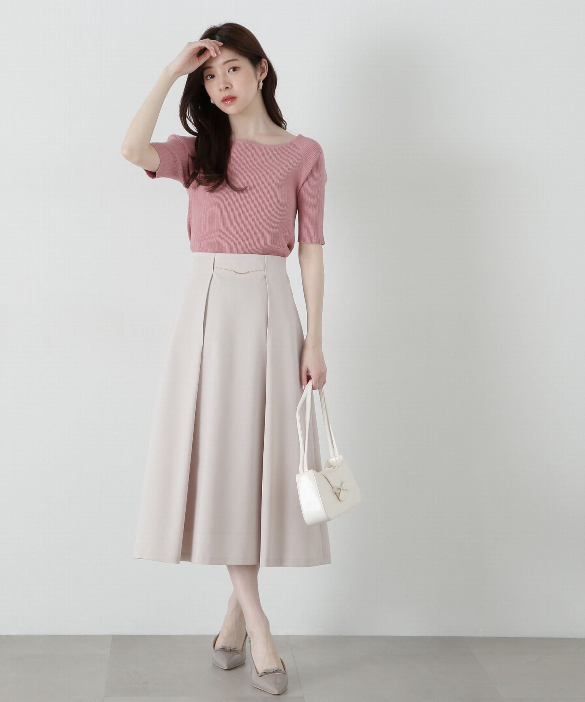 PROPORTION BODY DRESSING「フロントチェーンフレアスカート」|スカート|