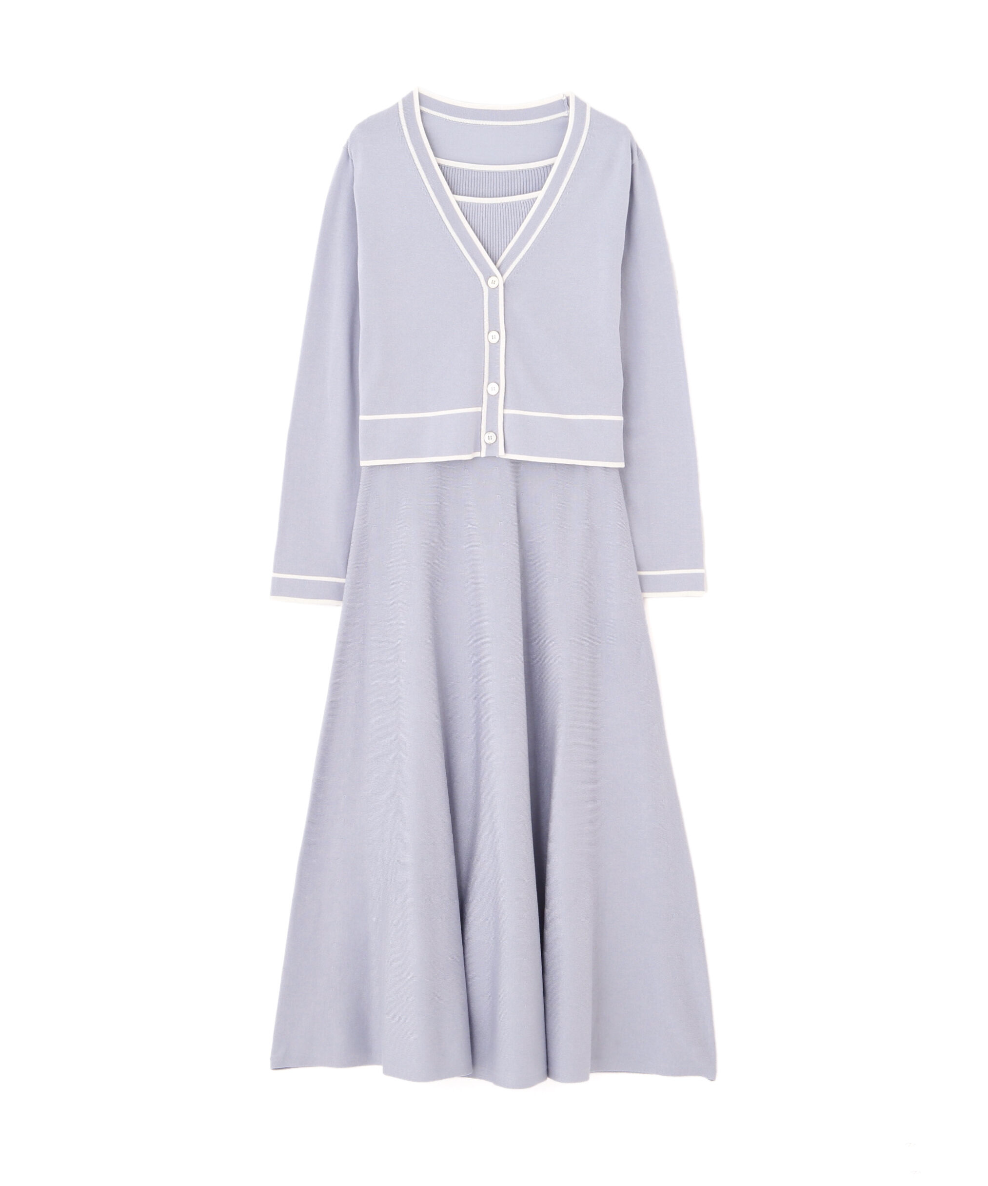 PROPORTION BODY DRESSING「バイカラーアンサンブルニットワンピース」|ワンピース|