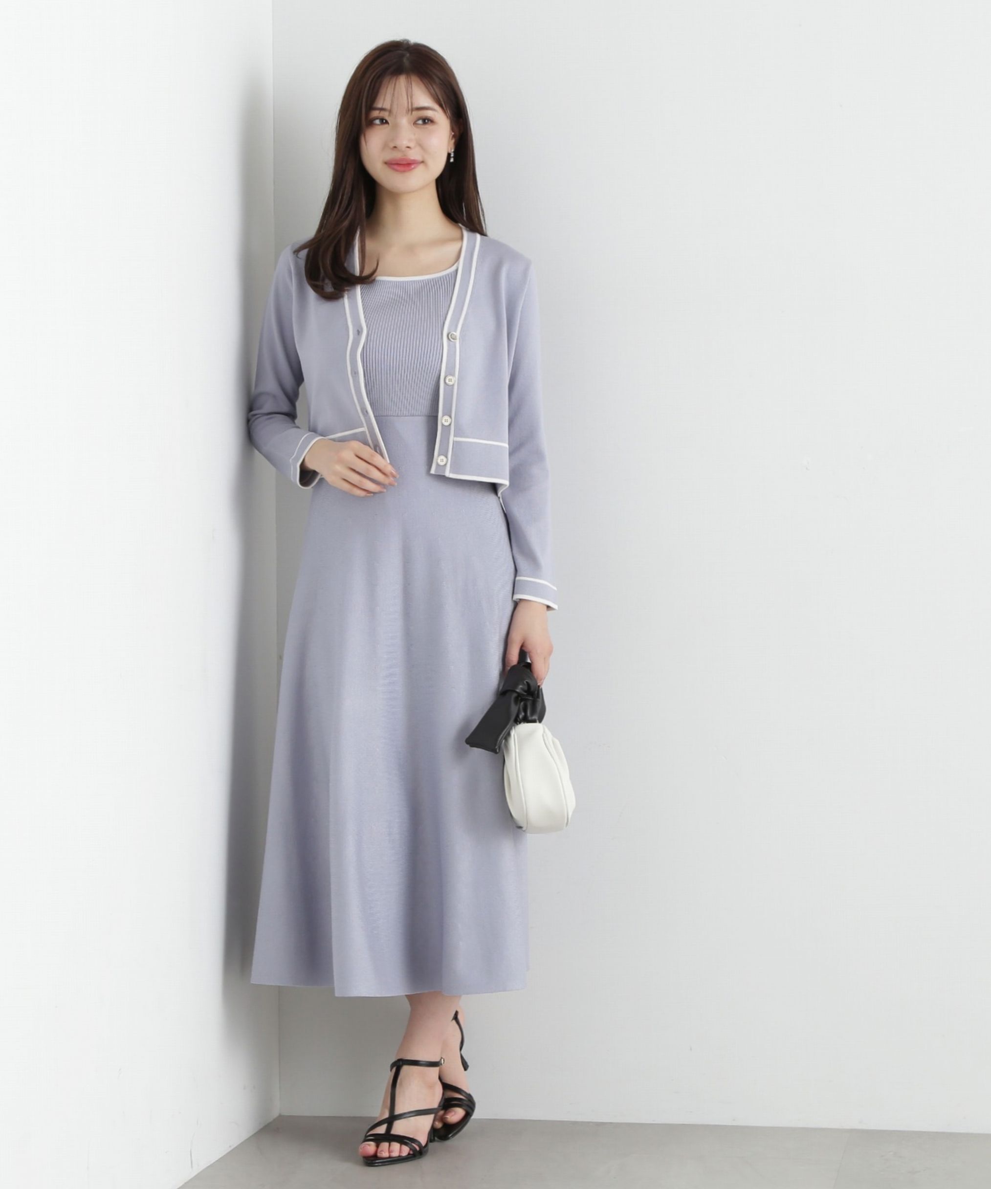 PROPORTION BODY DRESSING「バイカラーアンサンブルニットワンピース」|ワンピース|