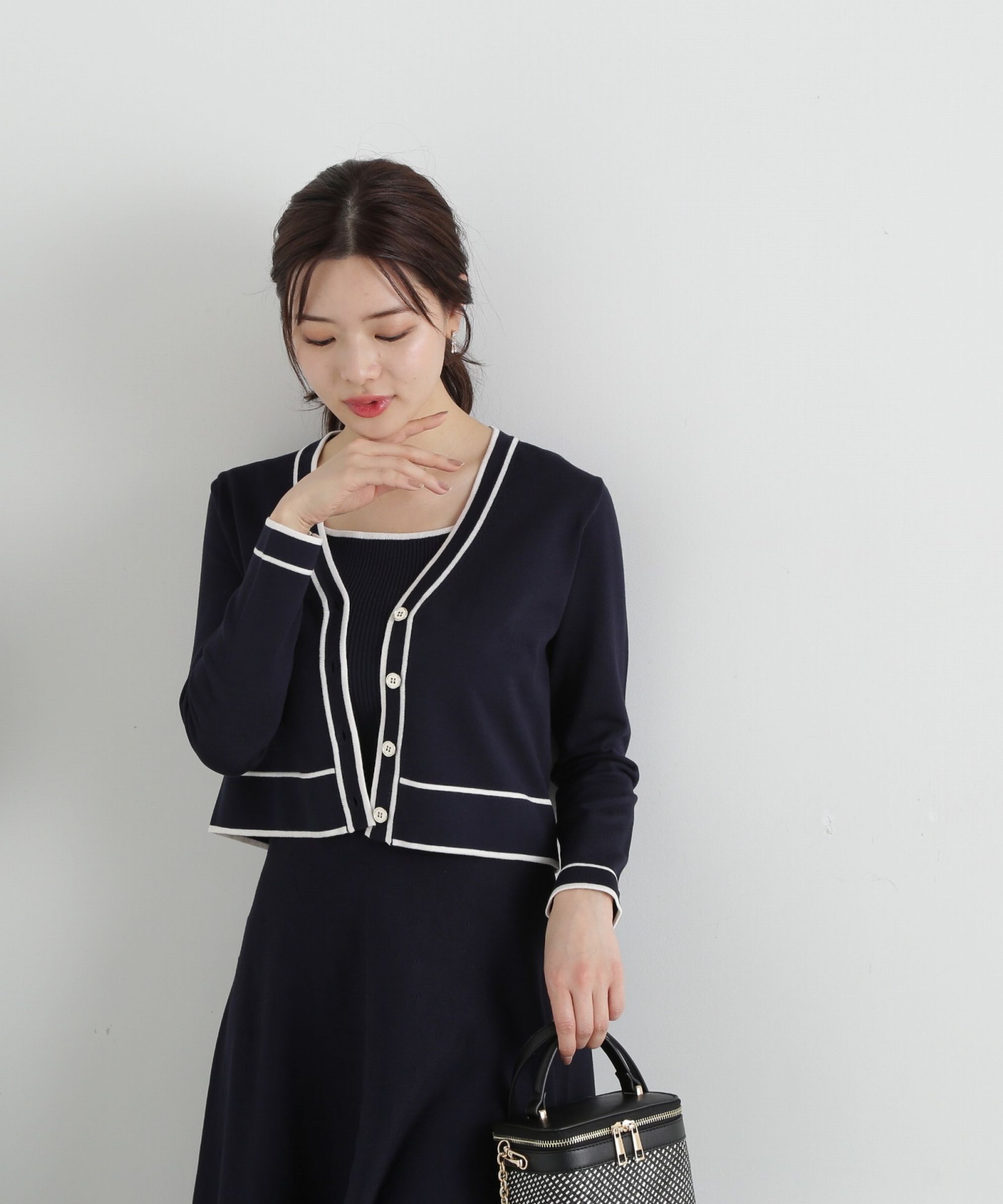 PROPORTION BODY DRESSING「バイカラーアンサンブルニットワンピース」|ワンピース|