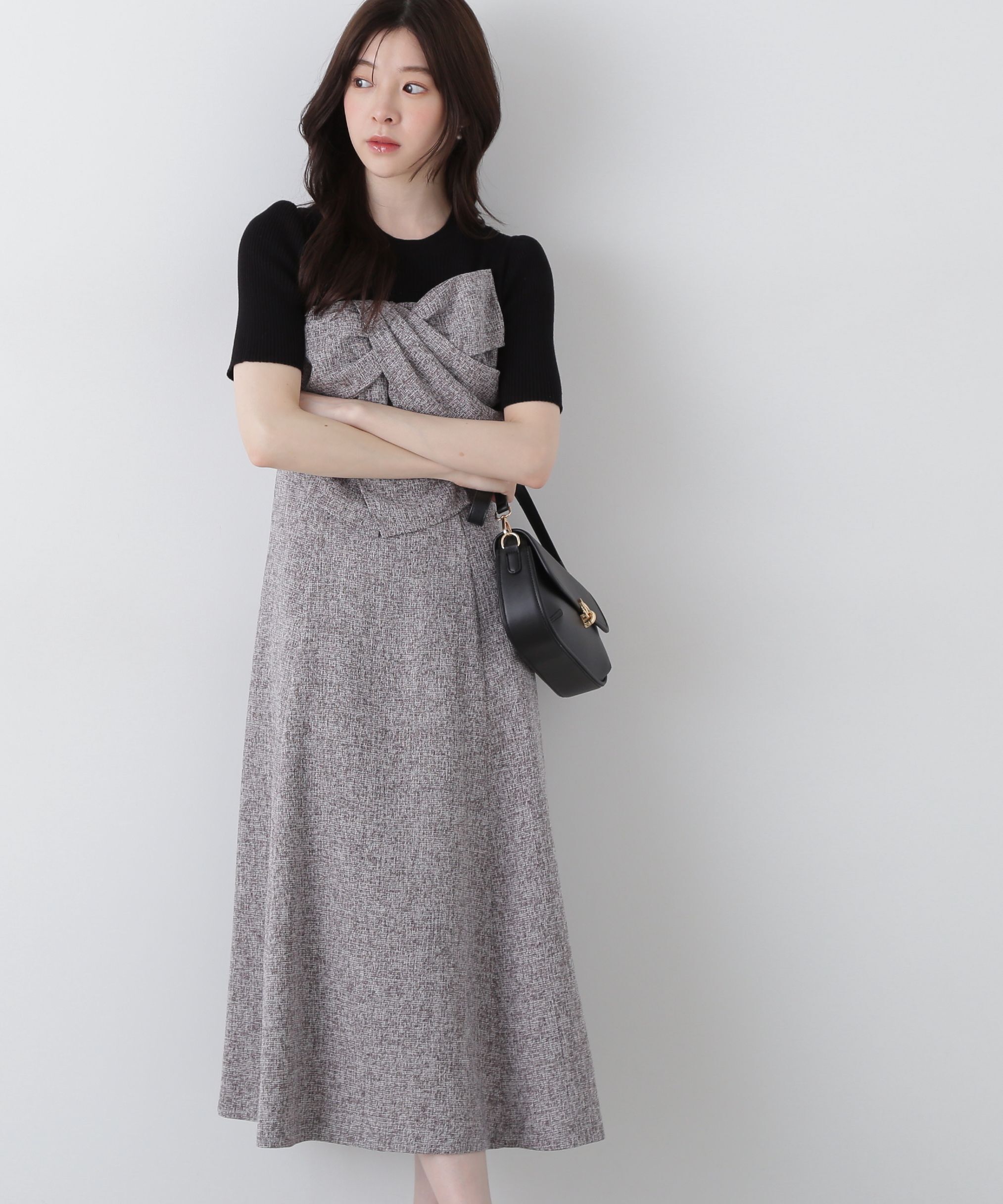 PROPORTION BODY DRESSING「リボンディテールドッキングワンピース」|ワンピース|