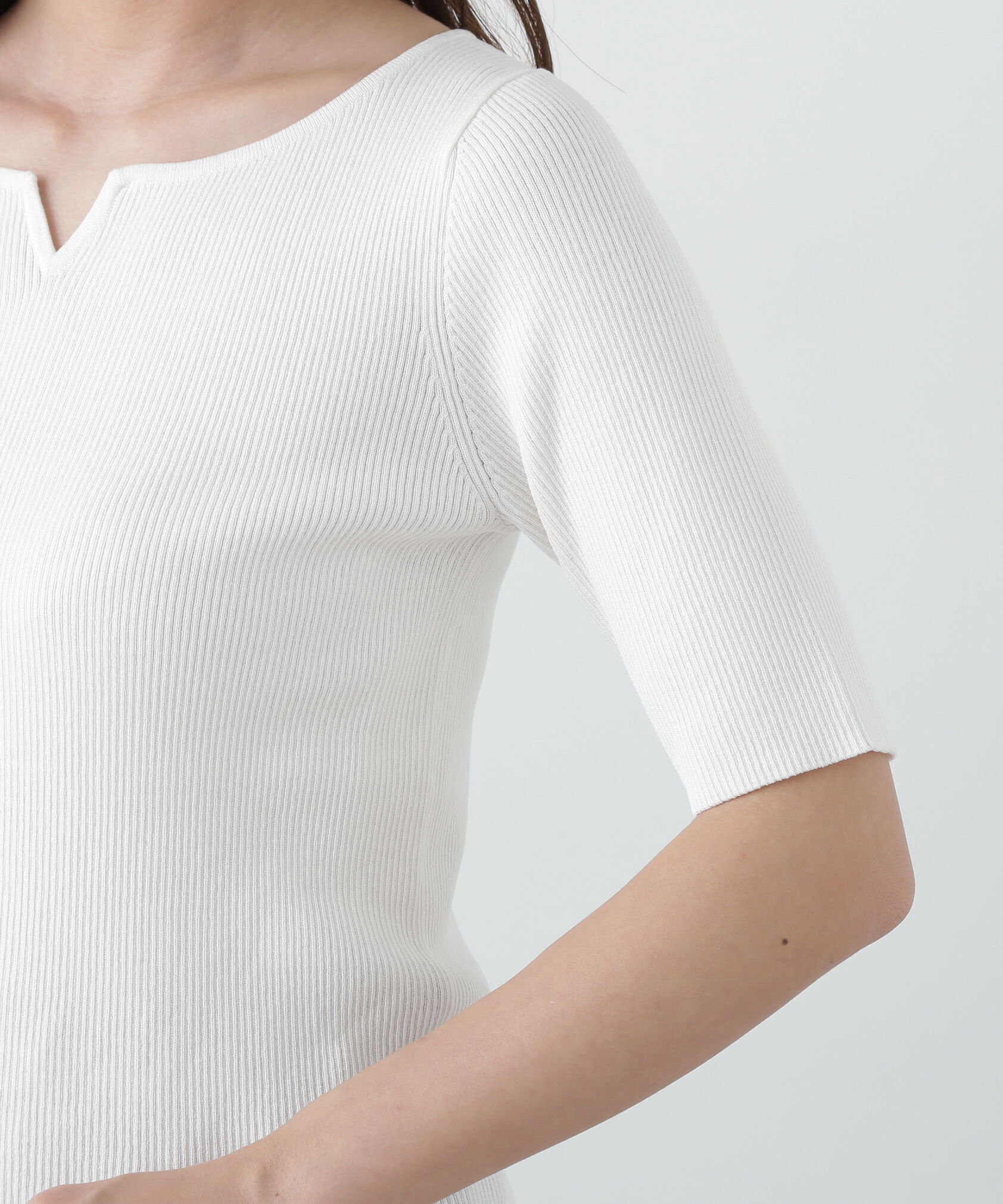 PROPORTION BODY DRESSING「ヘンリーネックリブニット」|ニット・セーター|