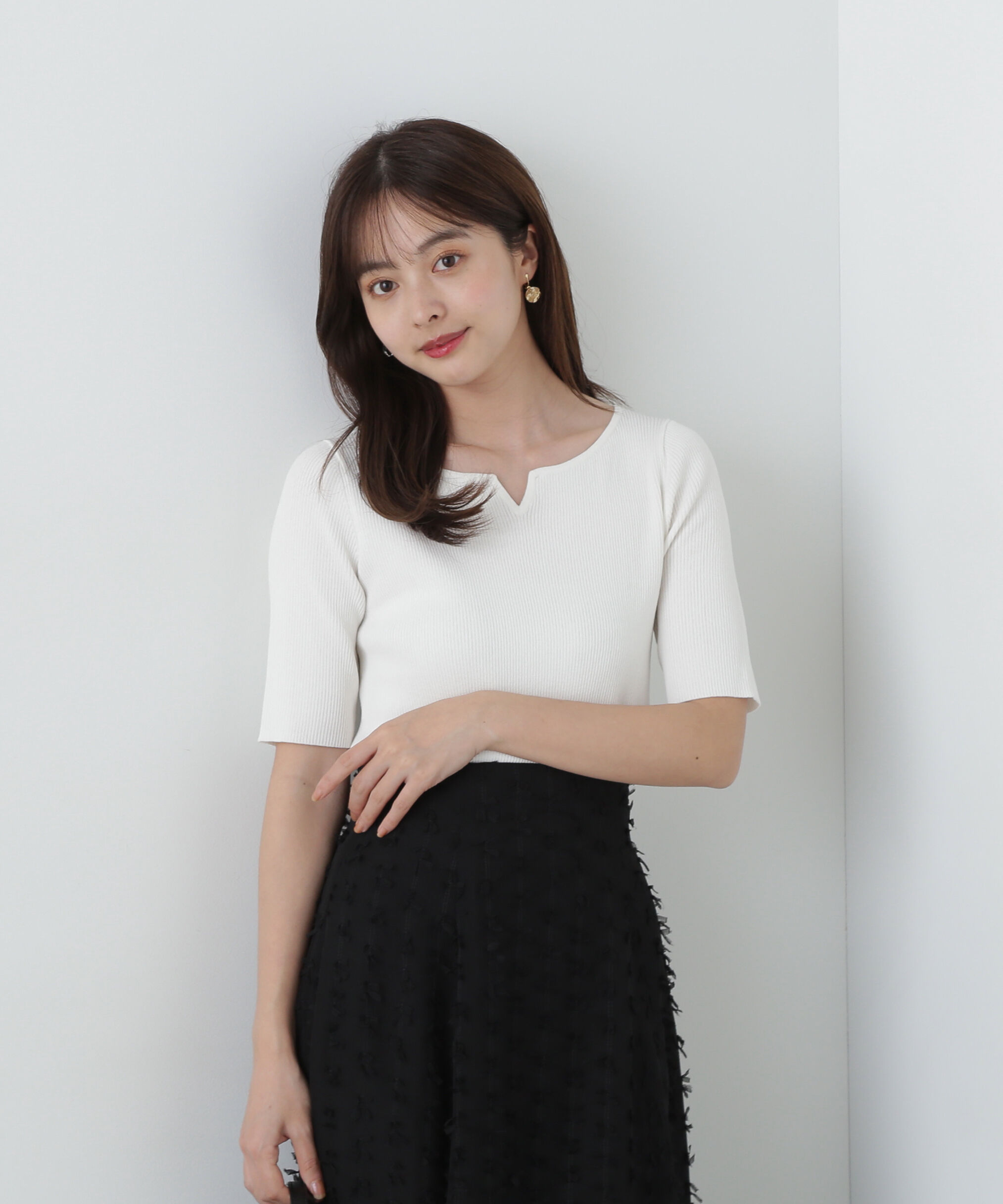 PROPORTION BODY DRESSING「ヘンリーネックリブニット」|ニット・セーター|