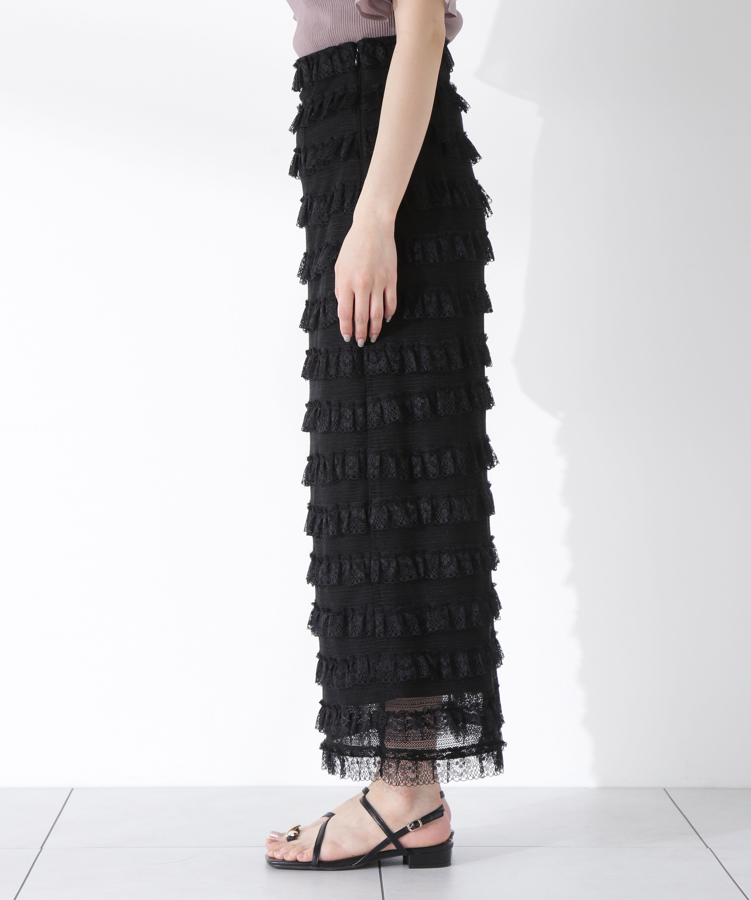 PROPORTION BODY DRESSING「レースフリルタイトスカート」|スカート|