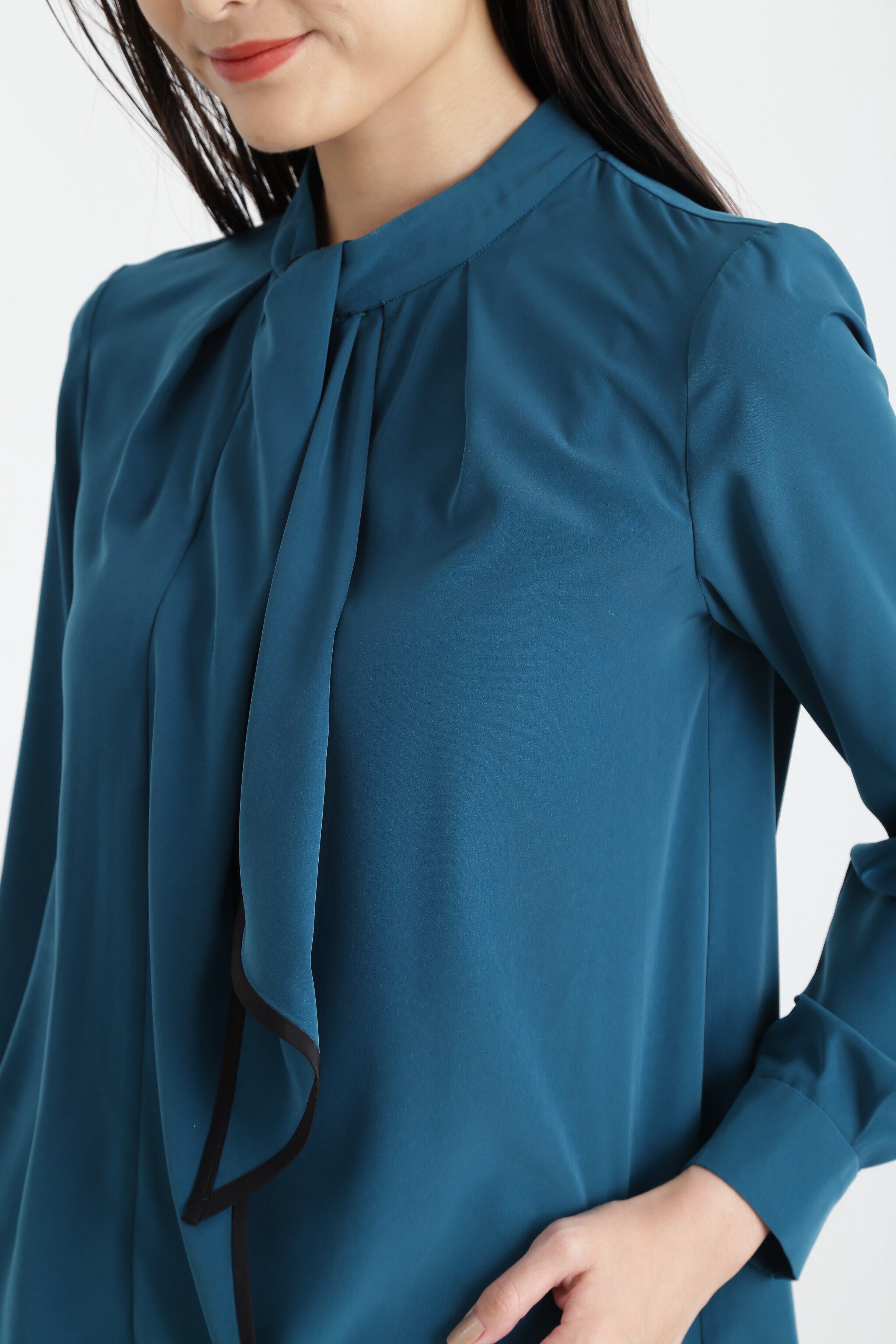  「◆バイカラーボウタイブラウス」|シャツ・ブラウス|