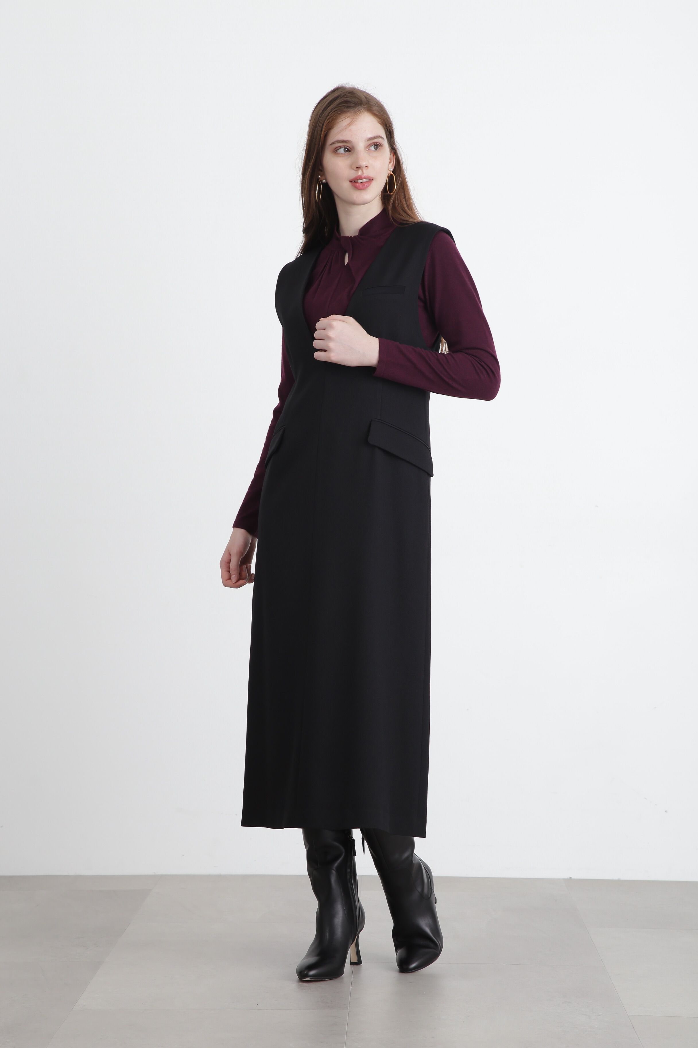  「◆マスキュリンロングワンピース」|ワンピース|