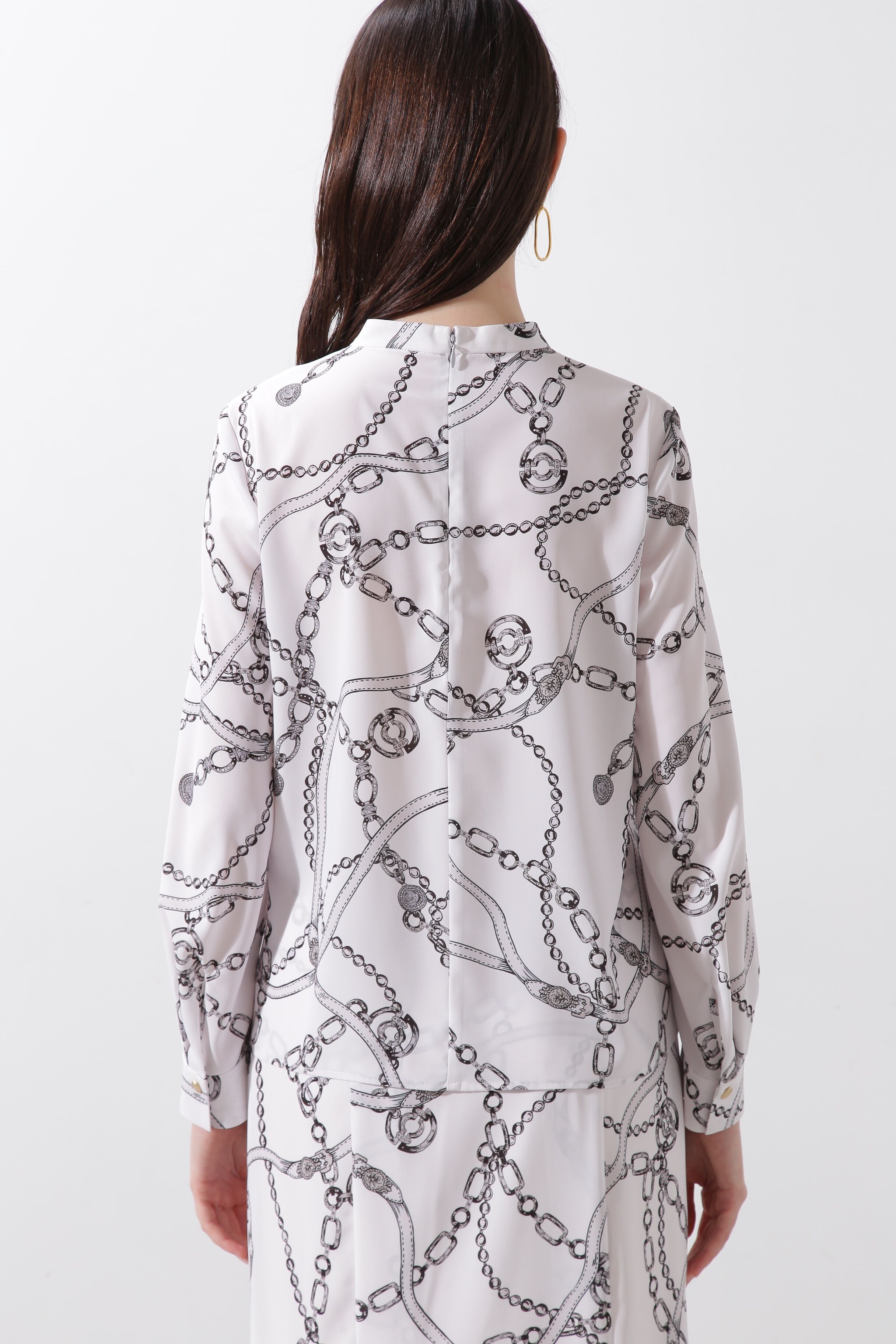  「◆チェーンプリントブラウス」|シャツ・ブラウス|