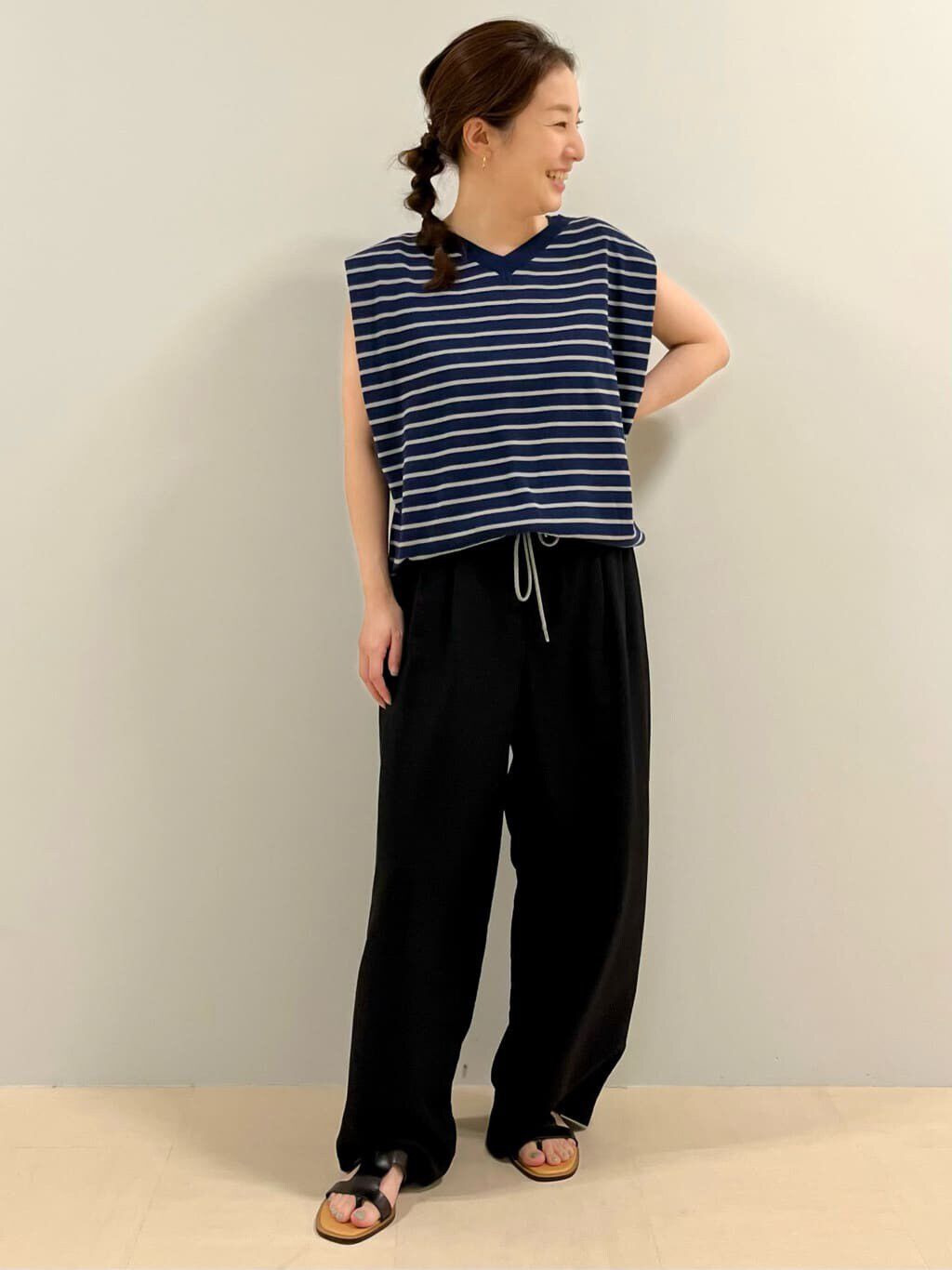  「◆ハイゲージギマノースリーブニット」|ニット・セーター|