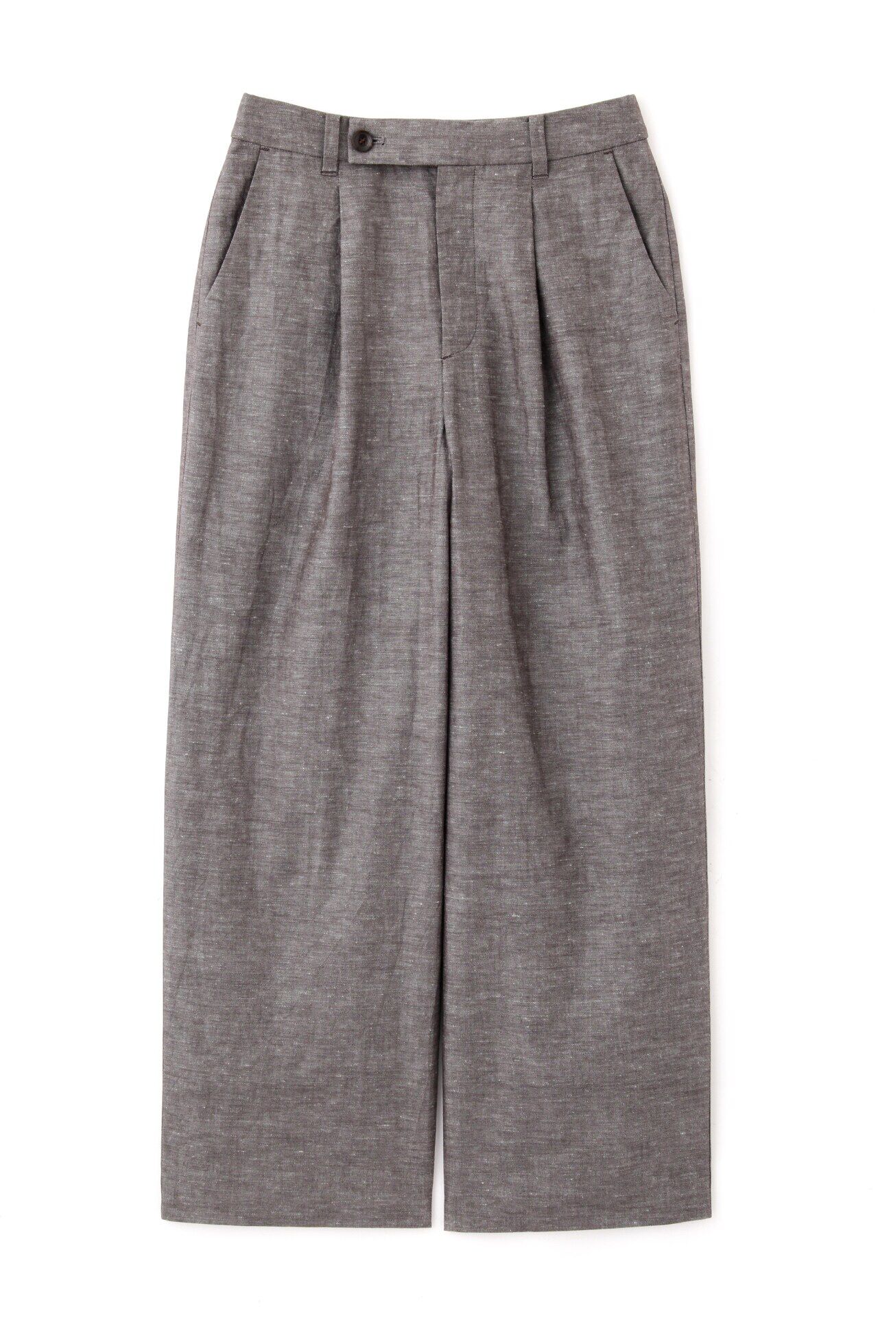  「◆綿麻シャンブレーセミワイドパンツ」|その他|