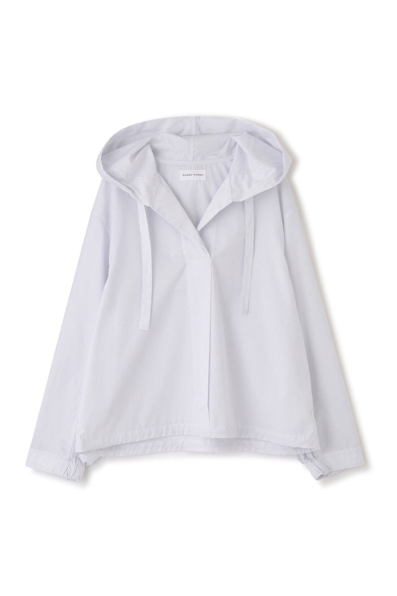  「◆フード付きストライプブラウス」|シャツ・ブラウス|