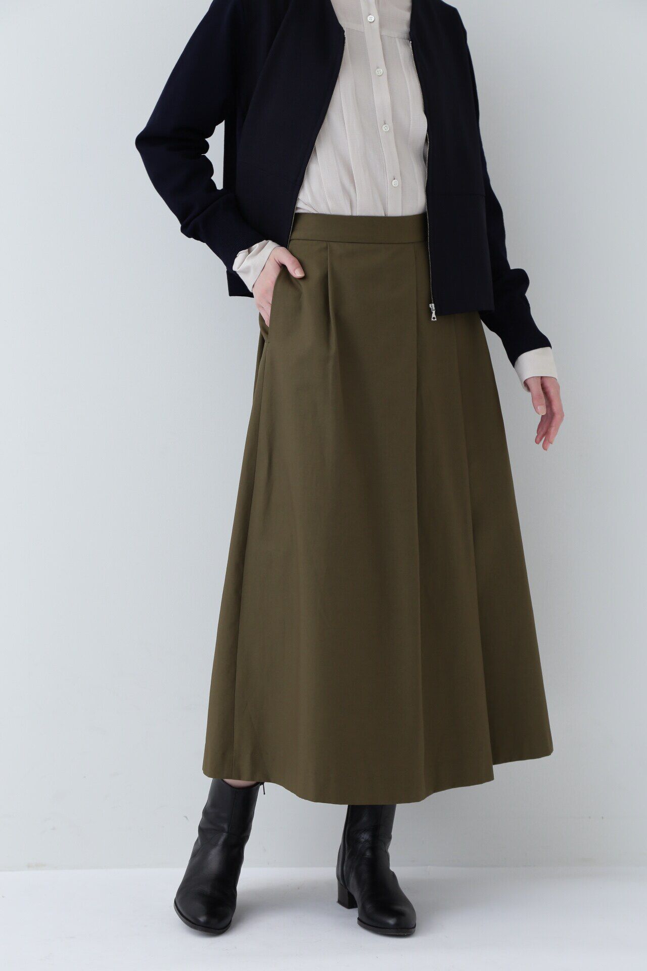  「◆ＴＣツイルスカート」|スカート|カーキ