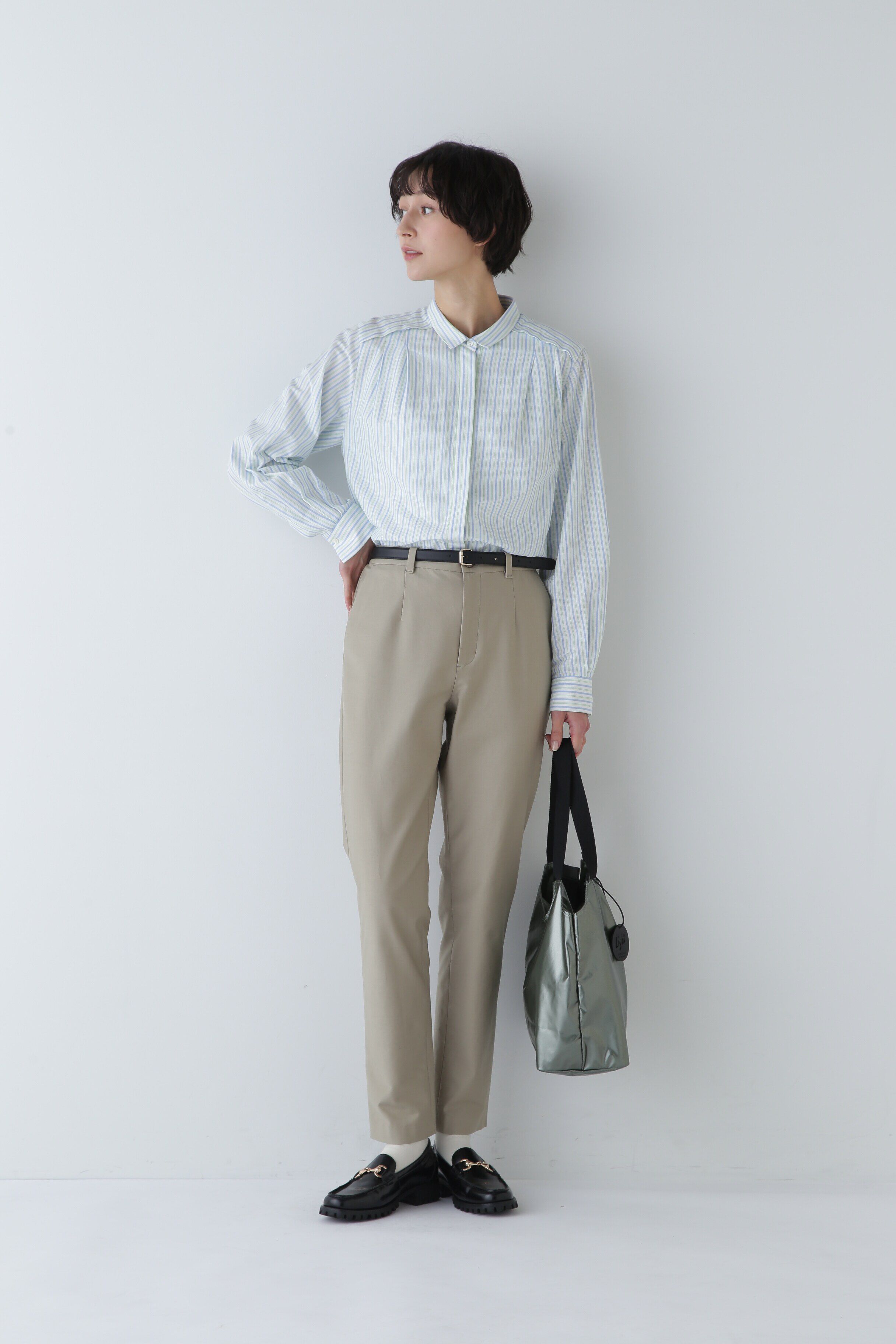  「◆ストライプブラウス」|シャツ・ブラウス|