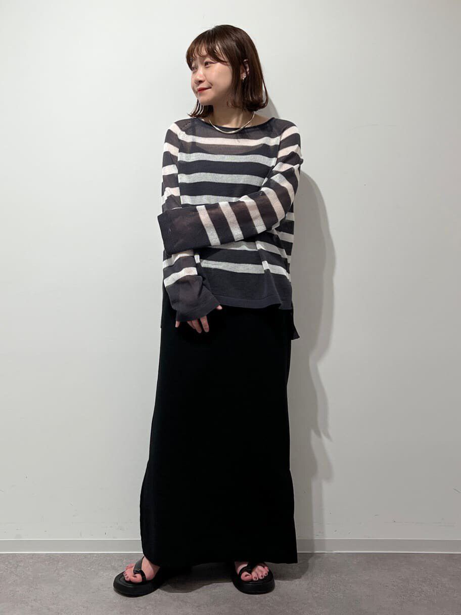  「◆ハイゲージギマボーダーニットプルオーバー」|ニット・セーター|