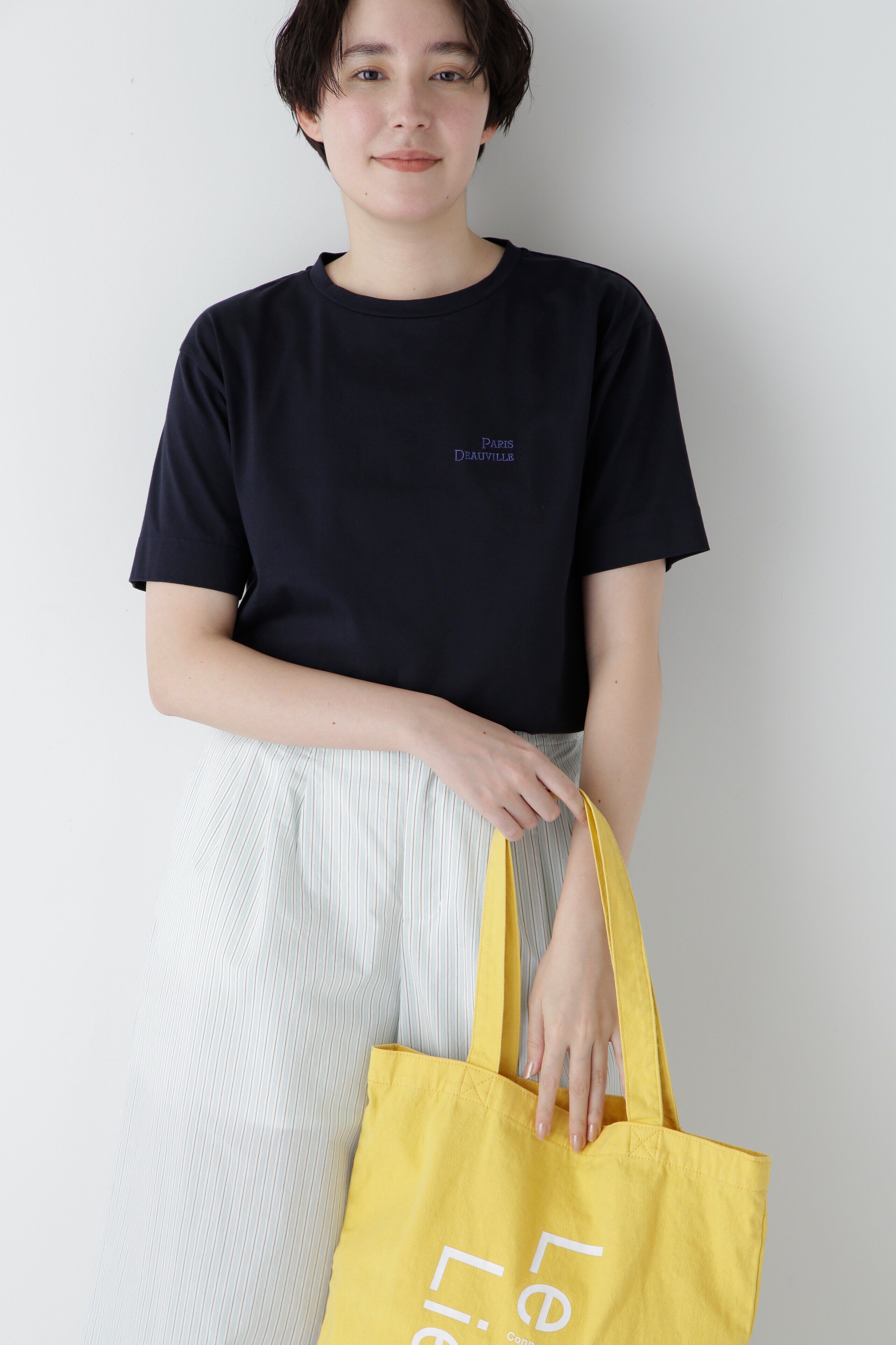  「◆シルケット天竺Ｔシャツ」|Tシャツ・カットソー|ネイビー