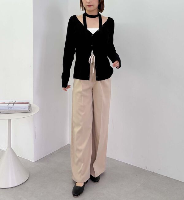 archives「チョーカーＶネックリブニットカーディガン」|カーディガン|