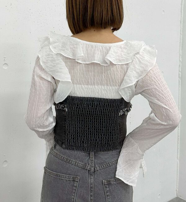 archives「Ｆボタンデニムビスチェ」|シャツ・ブラウス|