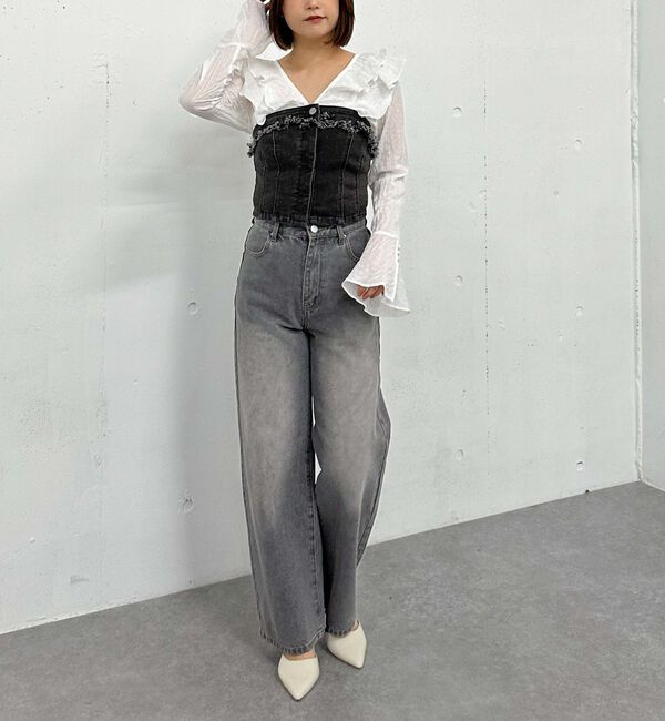 archives「Ｆボタンデニムビスチェ」|シャツ・ブラウス|