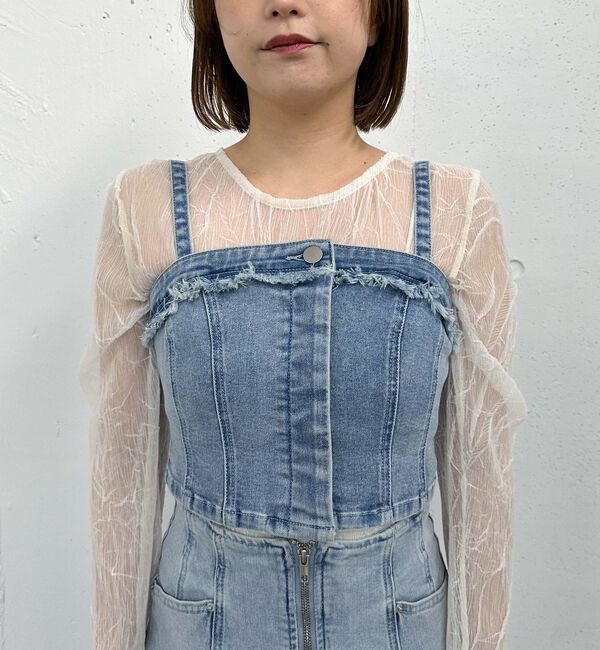 archives「Ｆボタンデニムビスチェ」|シャツ・ブラウス|