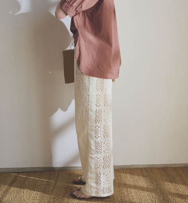 Doux archives「サイドラインレースパンツ」|チノ|